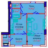 1-комн. квартира, 8 этаж, 55 м², Альфемо, Дом печати, Улица Бухоро 5-2