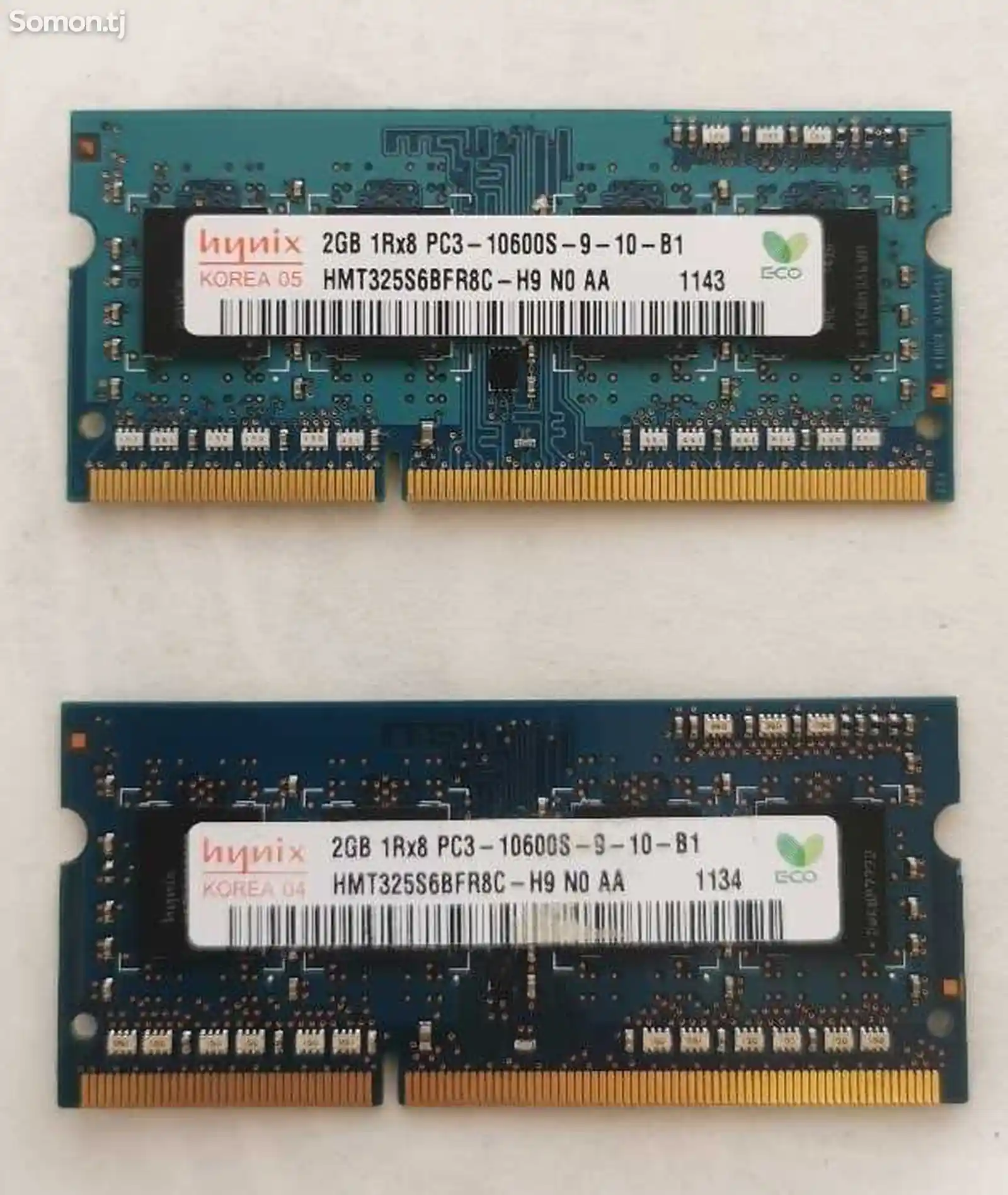 Оперативная память Для ноутбука 4GB 2x2GB DDR3 1333MHz Hynix PC3 10600S-1