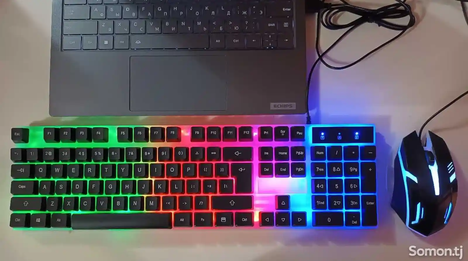 Игровая клавиатура и мышь RGB-8