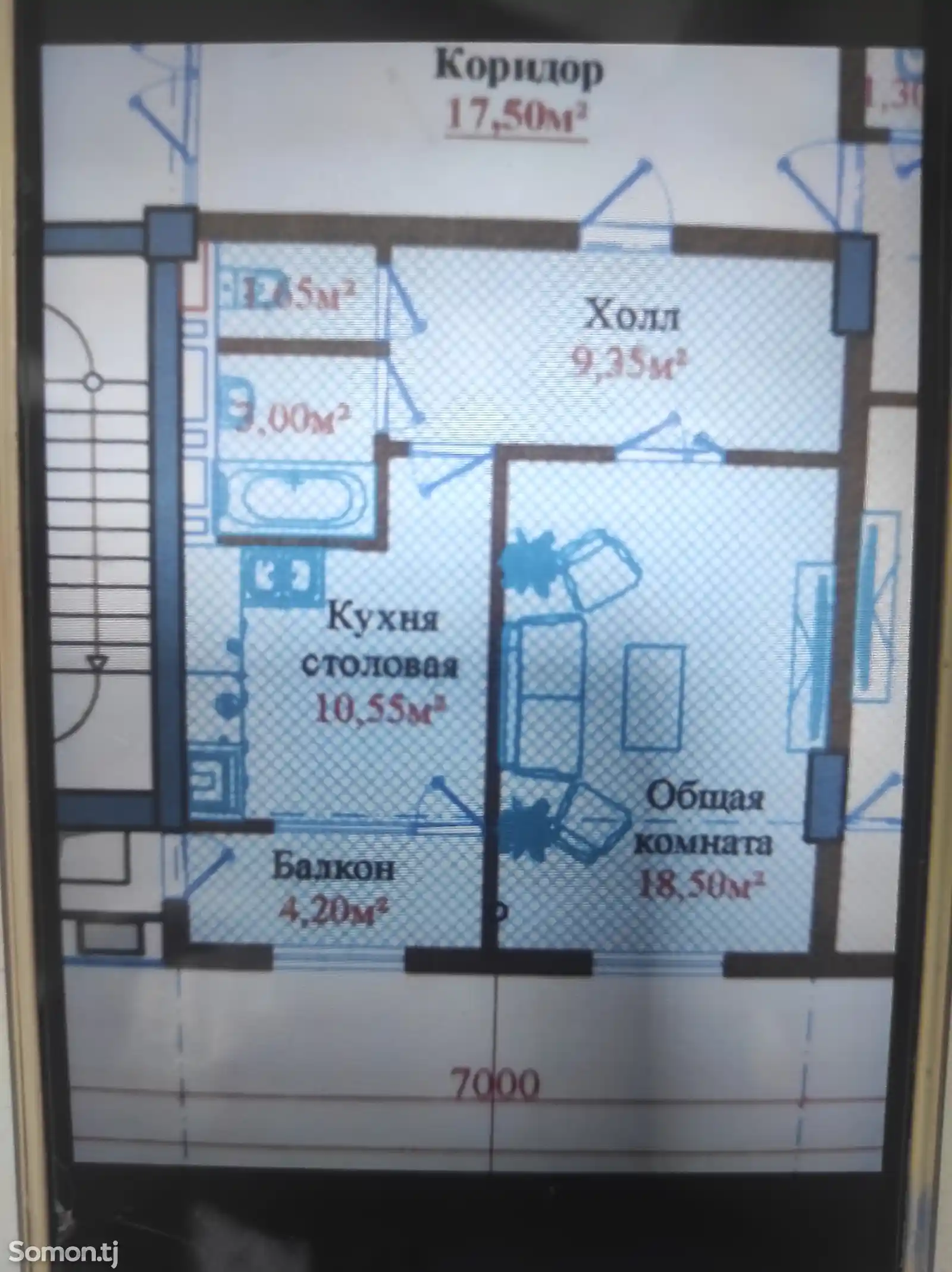 2-комн. квартира, 11 этаж, 47 м², Фирдавси