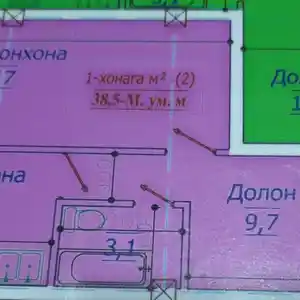 1-комн. квартира, 8 этаж, 39 м², Ленинград, Чоррохаи светофор