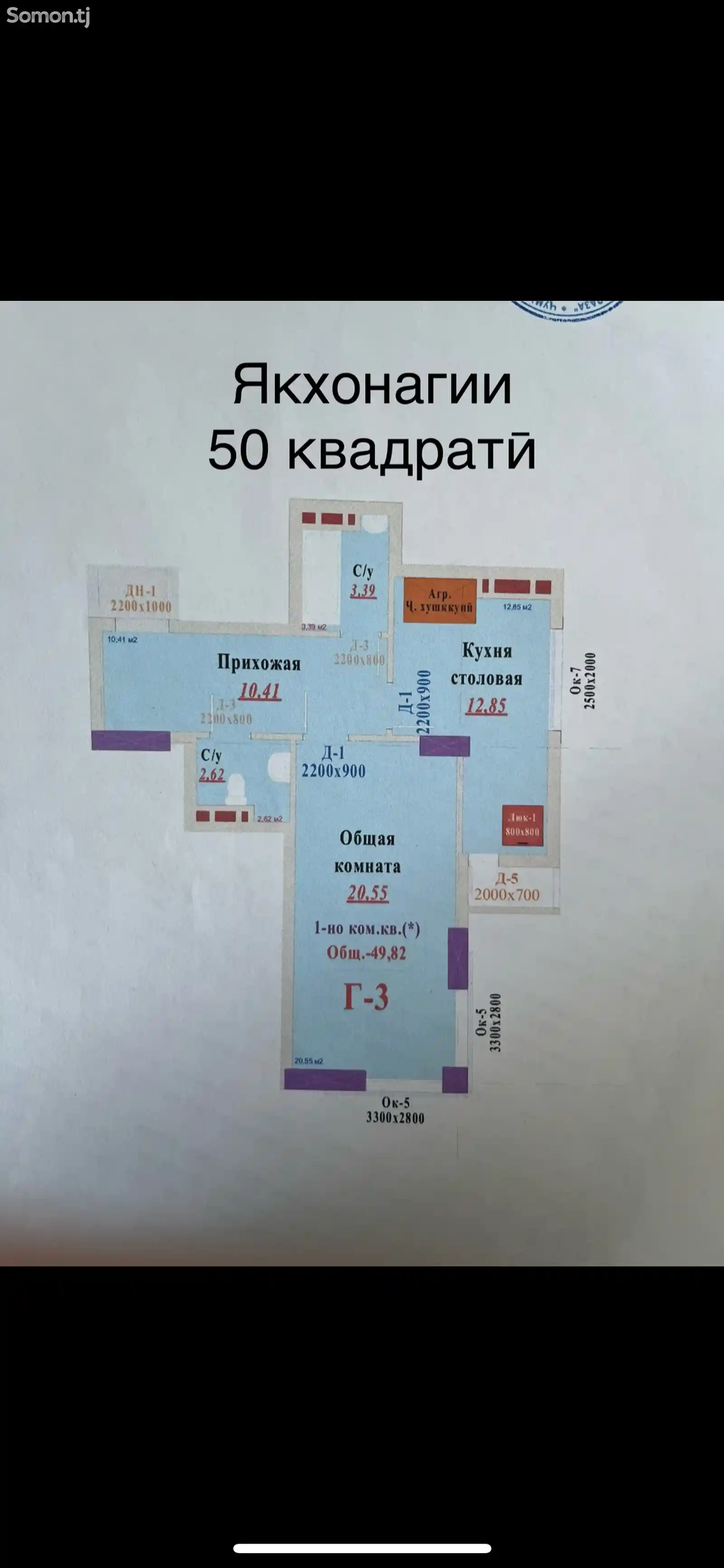 2-комн. квартира, 9 этаж, 76 м², Эстакадаи 82 мкр-8