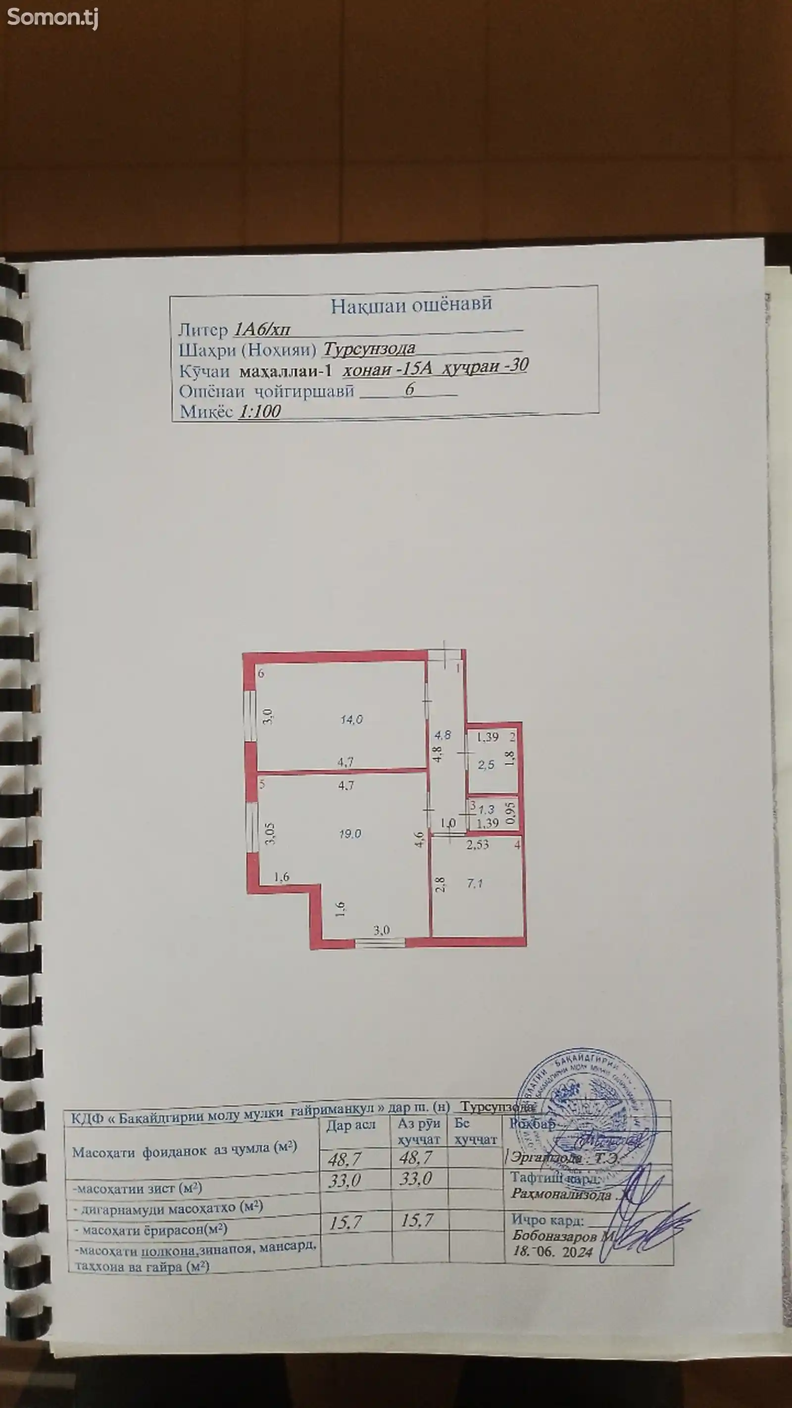 2-комн. квартира, 6 этаж, 50 м², 1 мкр-7