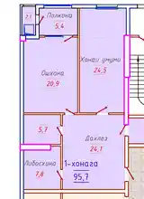 1-комн. квартира, 12 этаж, 95 м², Опера балет-3