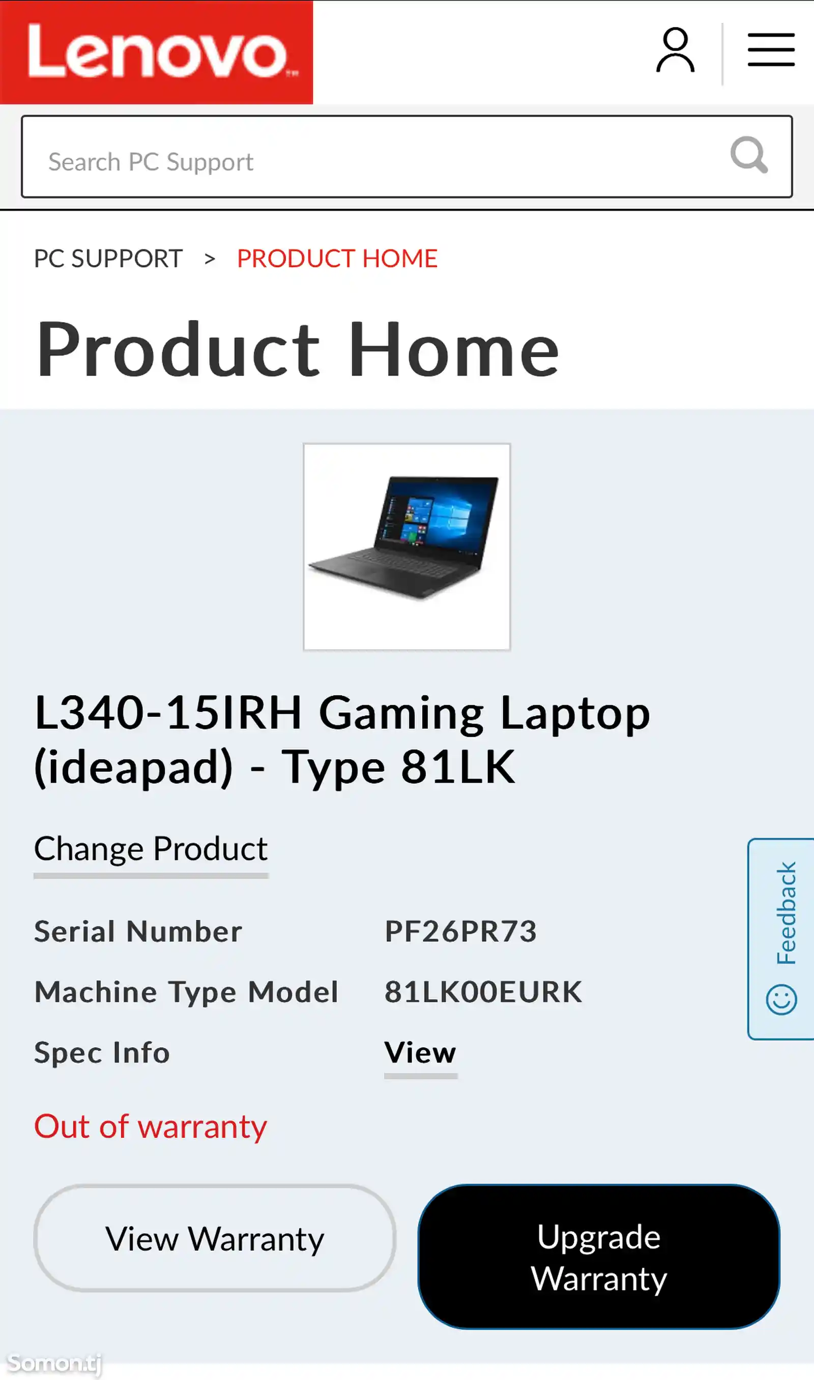 Ноутбук игровой Lenovo L340-15IRH Gaming Laptop ideapad - Type 81LK-5