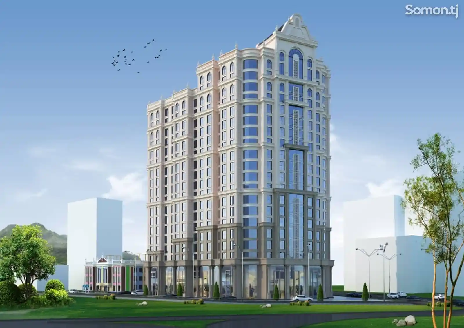 1-комн. квартира, 5 этаж, 54 м², И. Сомони-2