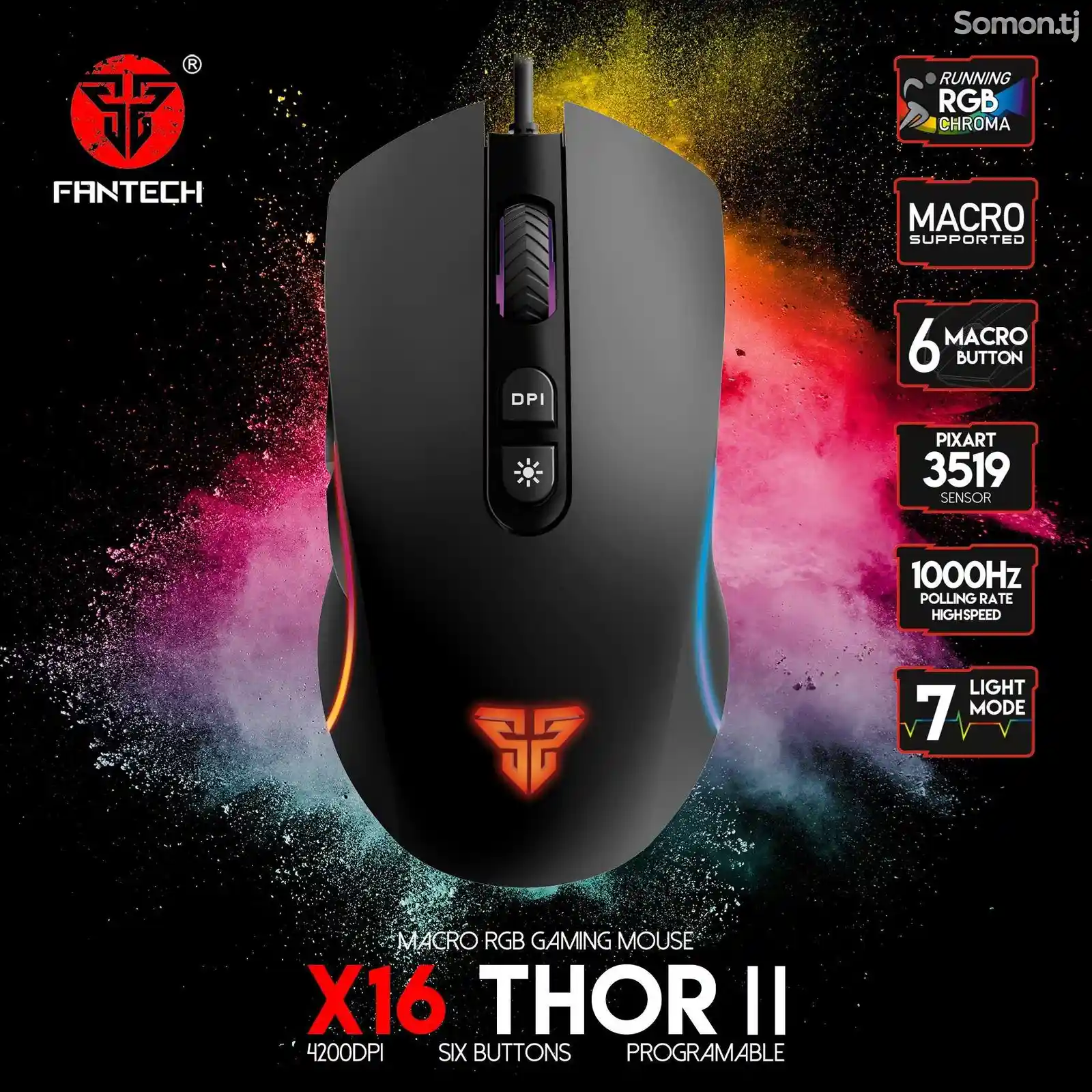Мышь Gaming mouse Fantech Thor II X16 v2-1