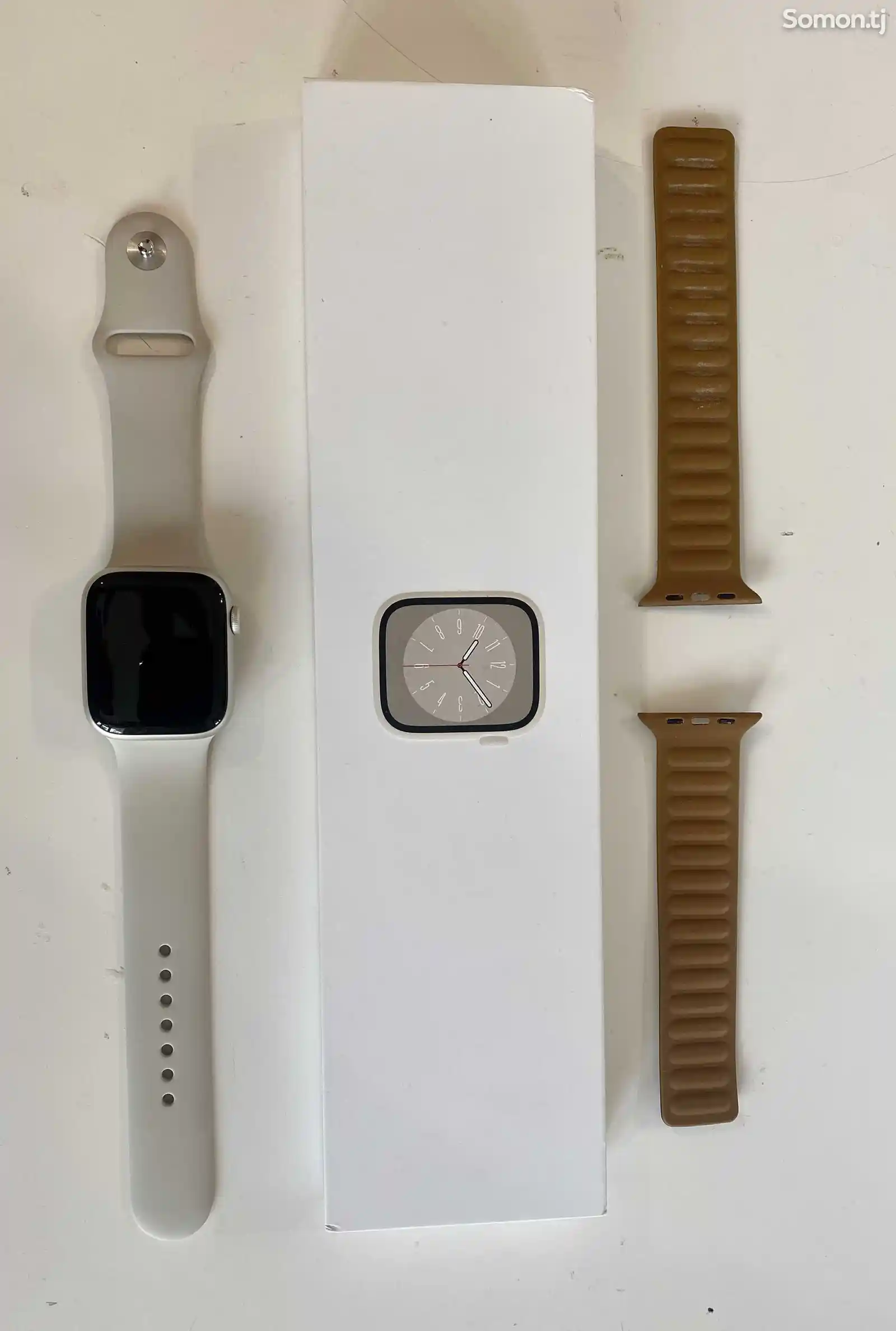 Смарт часы Apple Watch Series 8 45mm Starlight Aluminum Case starlight Sport Ban-1