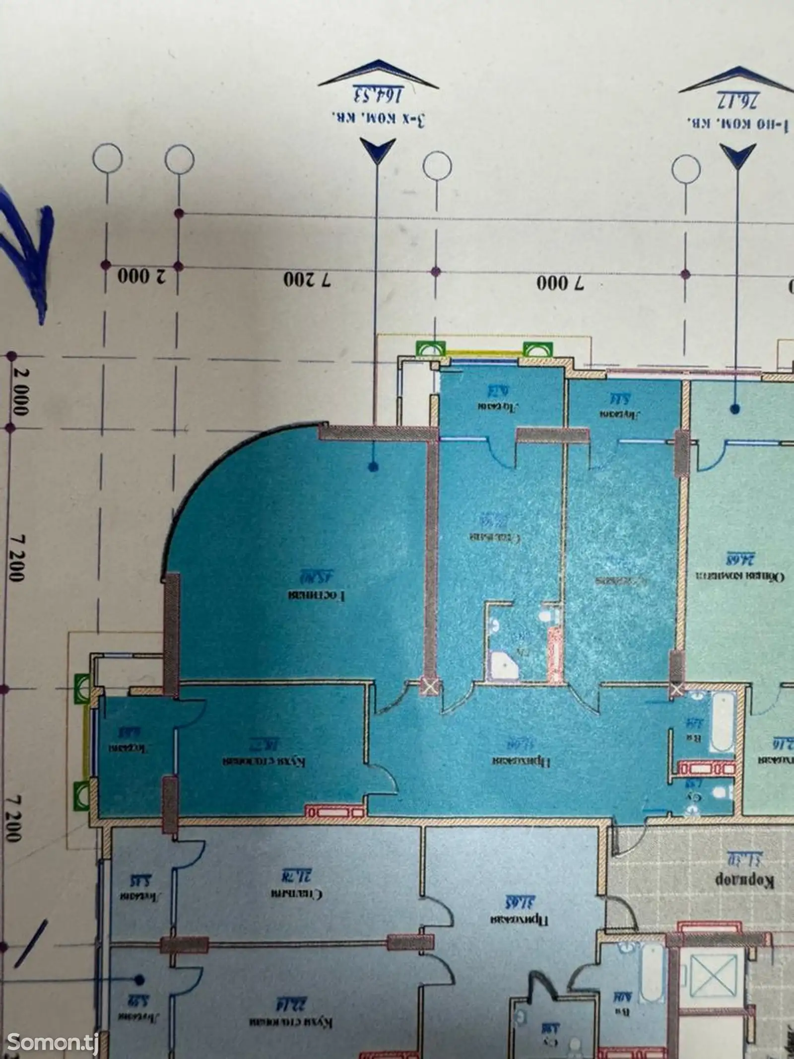 3-комн. квартира, 17 этаж, 164 м², Шохмансур-1