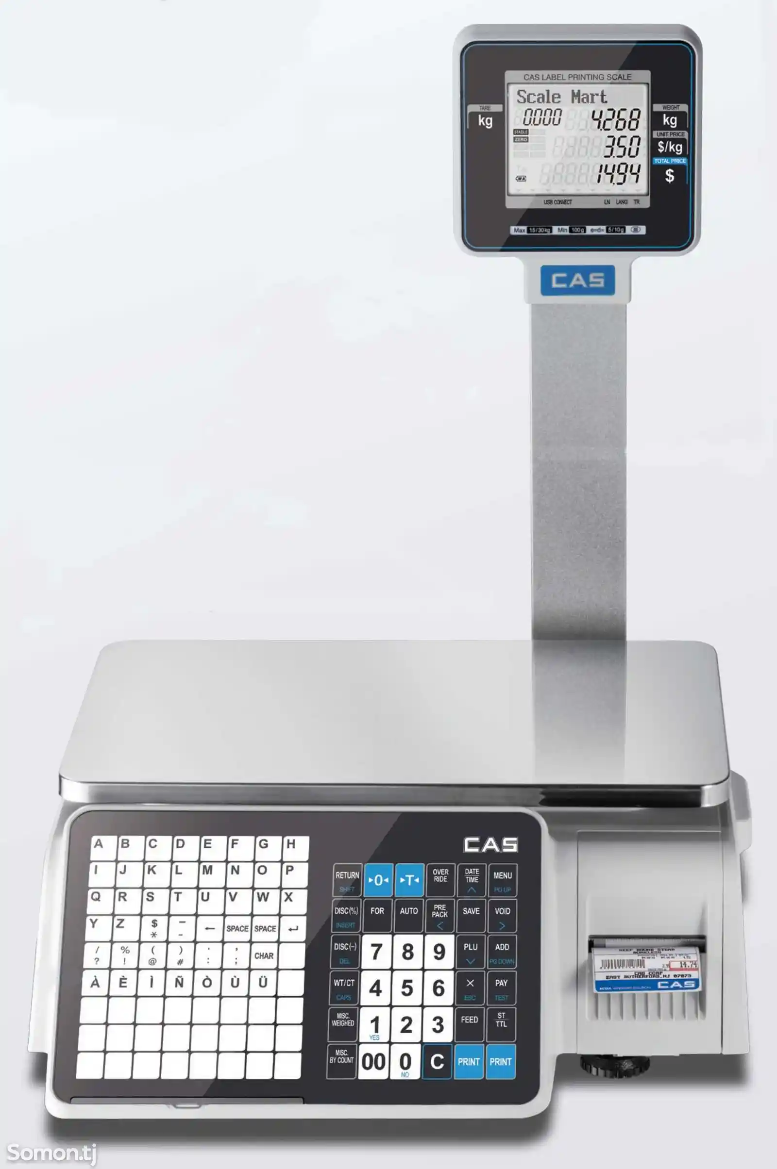 Весы CAS с печатью этикеток CL-3000J-15P со стойкой-2