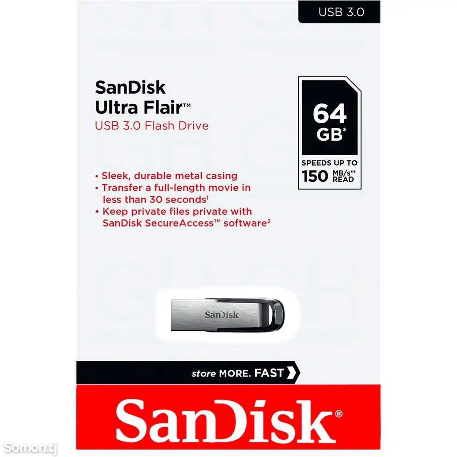 Флешка SanDisk Ultra Flair USB 3.0 64 gb-2