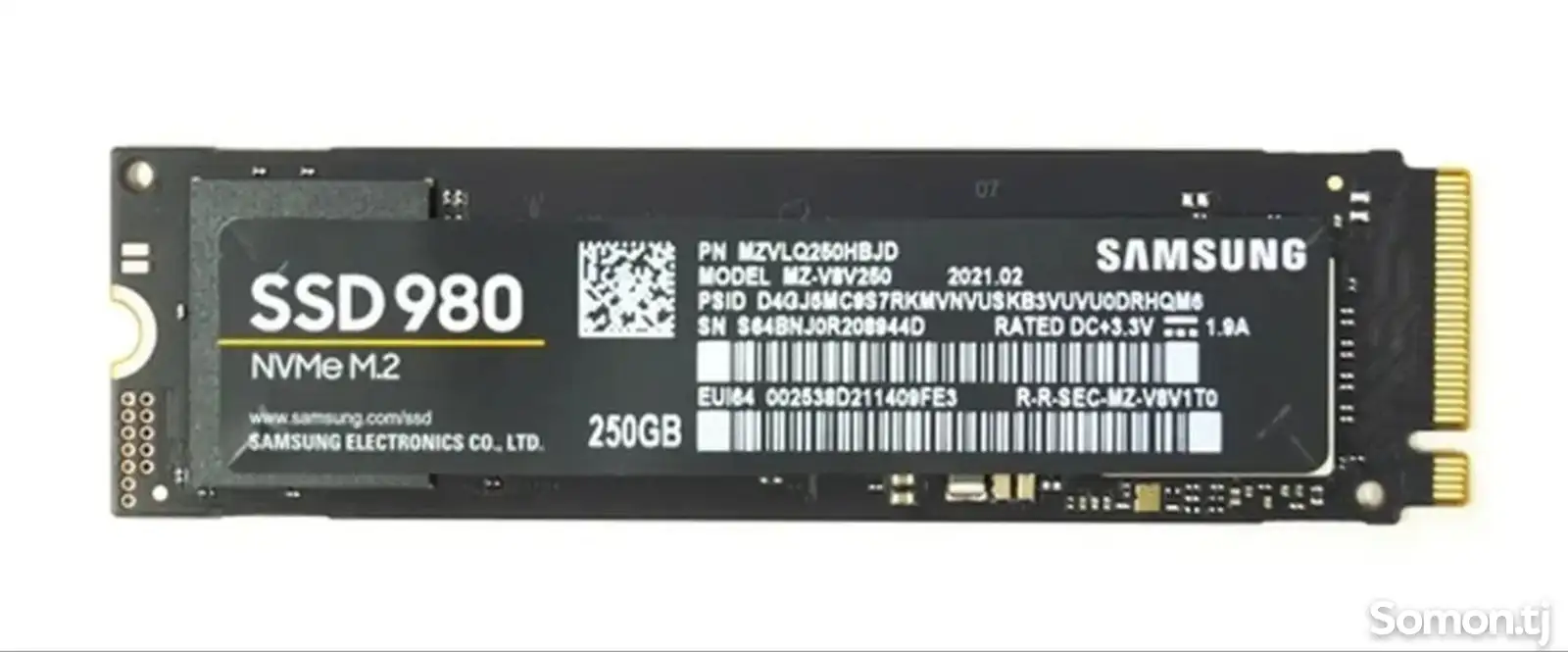 SSD накопитель Samsung 980 NVMe M.2 250gb