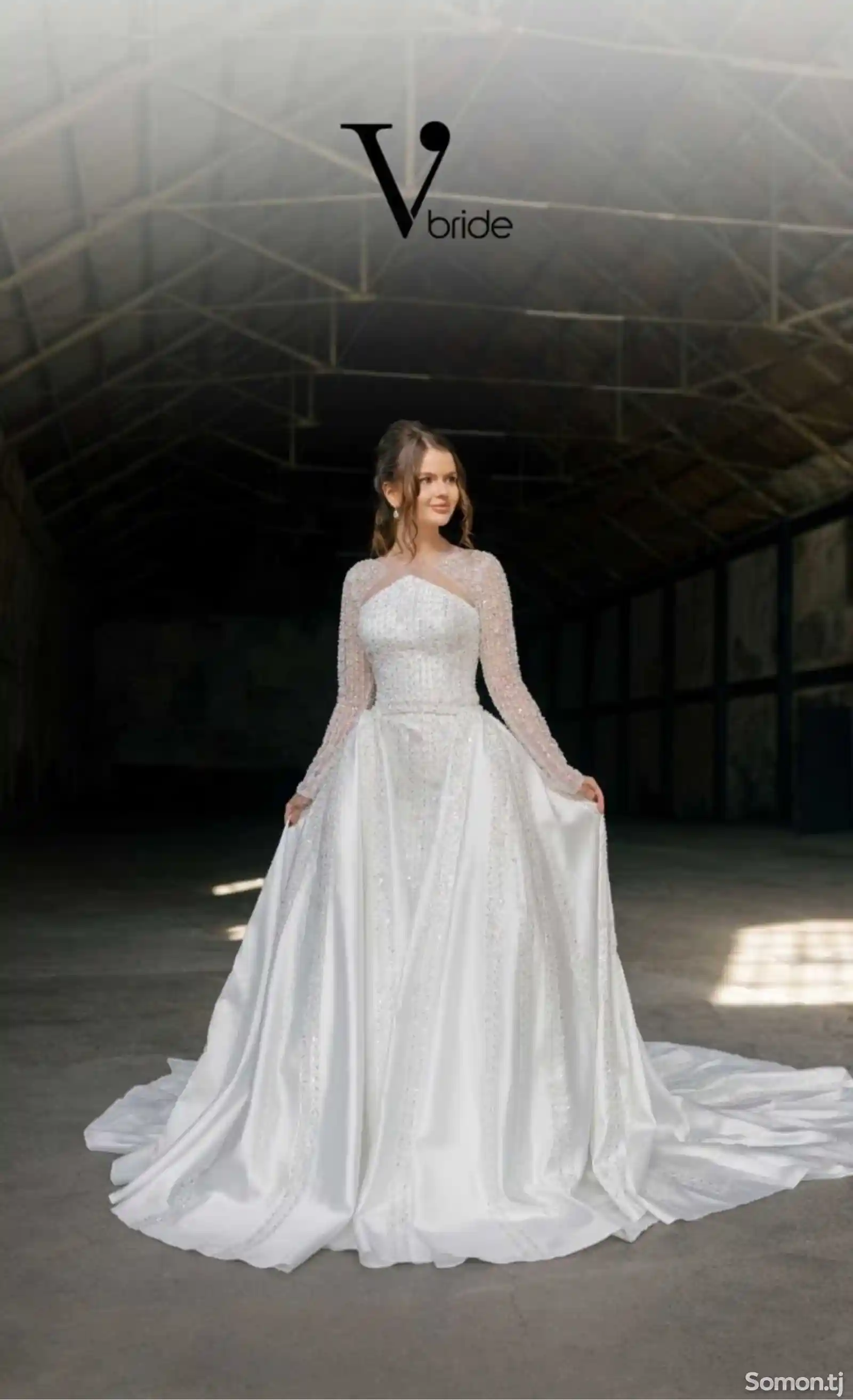 Белоснежное свадебное платье-1