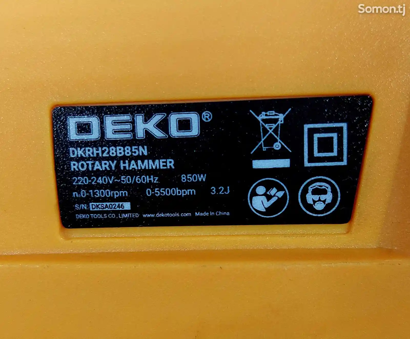 Перфоратор ударный 800W 3.0J DEKO DKRH26B80N-3