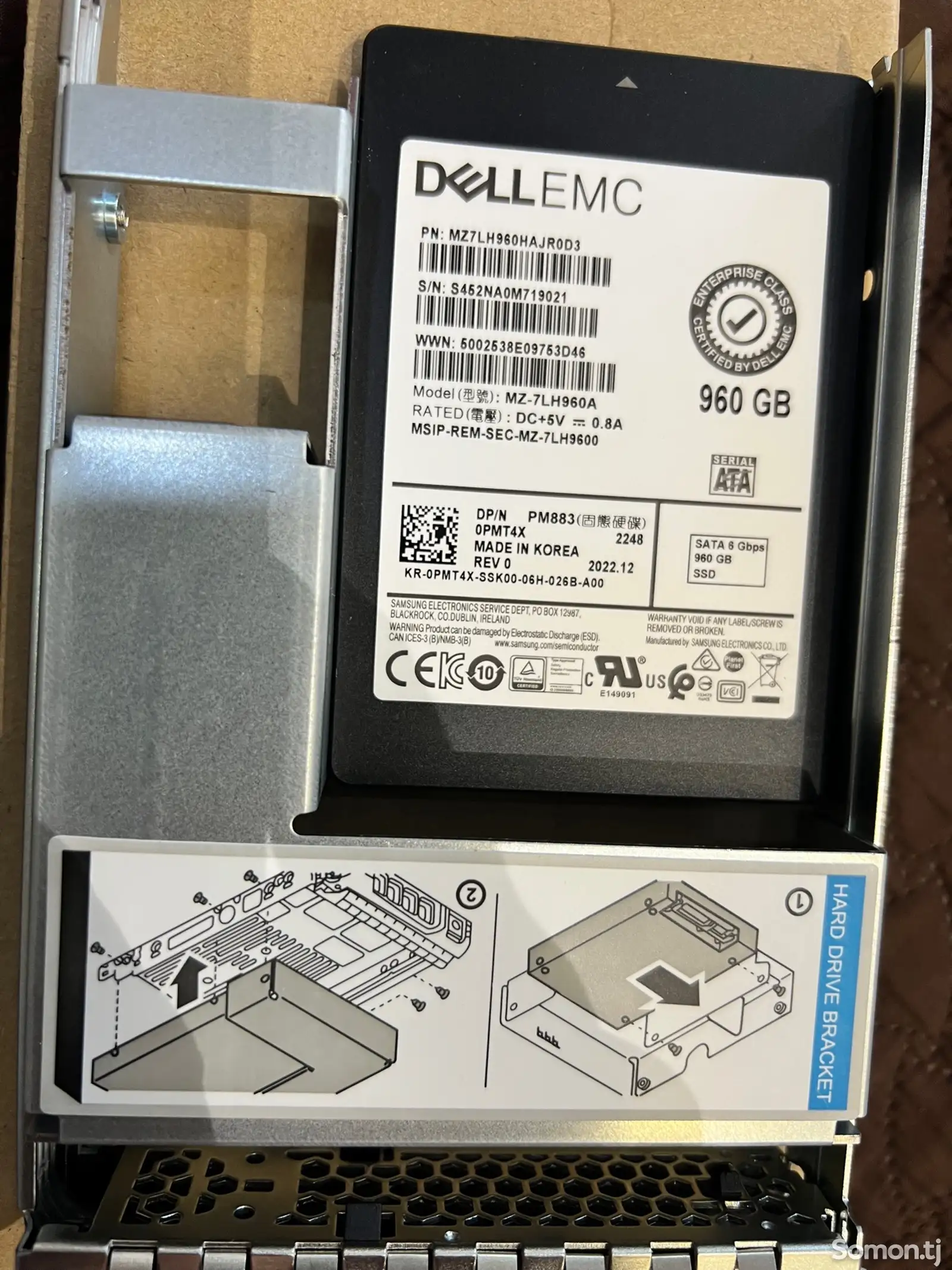 SSD диск Dell EMC MZ7LH960HA 960Gb