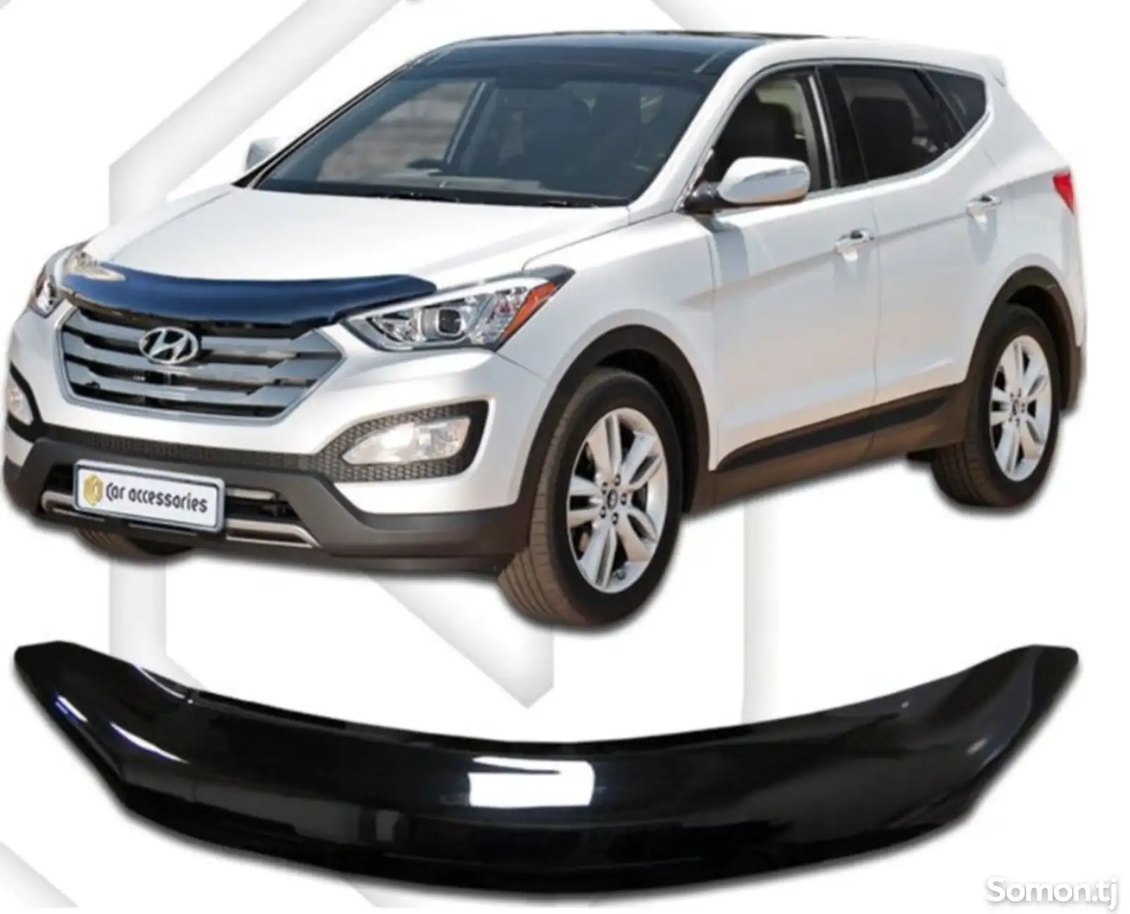 Дефлектор капот Hyundai Santa Fe 2012-2016