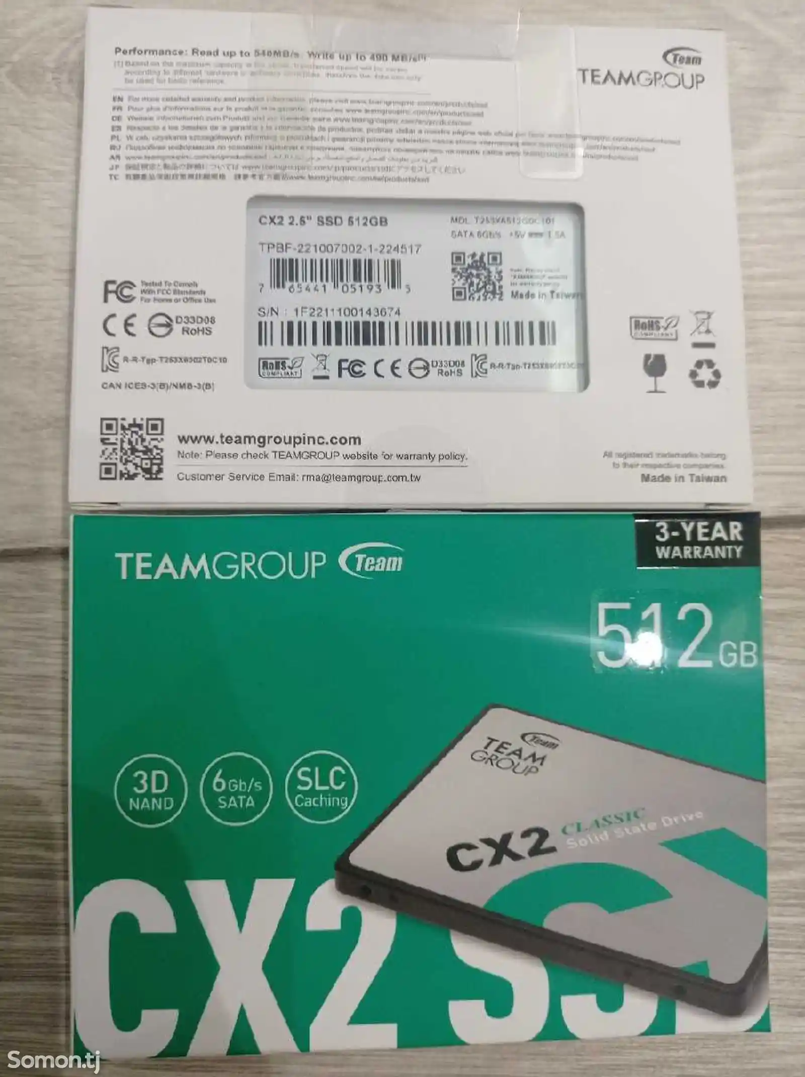 Накопитель SSD 512gb team group CX2-1
