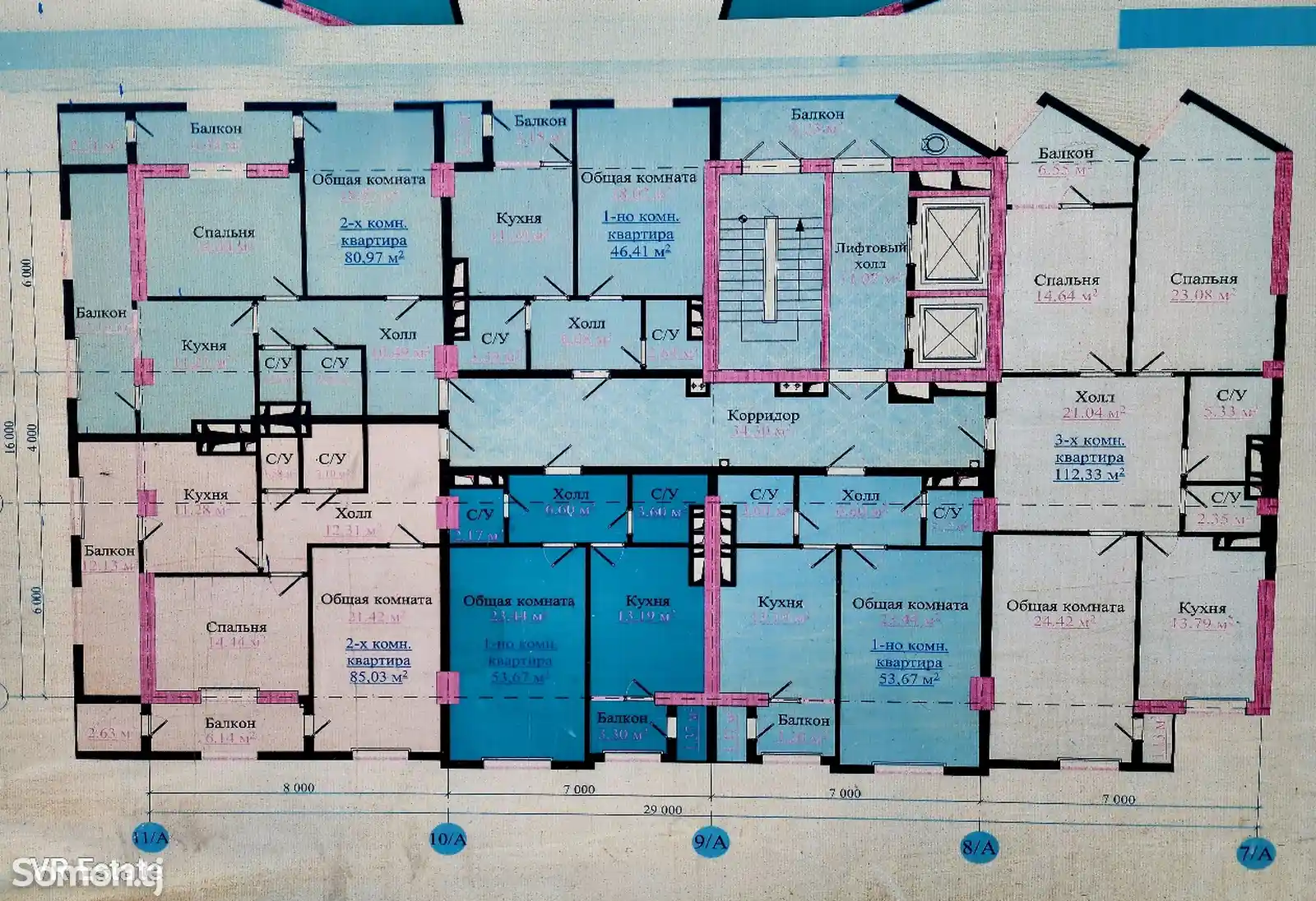 2-комн. квартира, 4 этаж, 90 м², Гардиши Товус - спуск Карамова-4