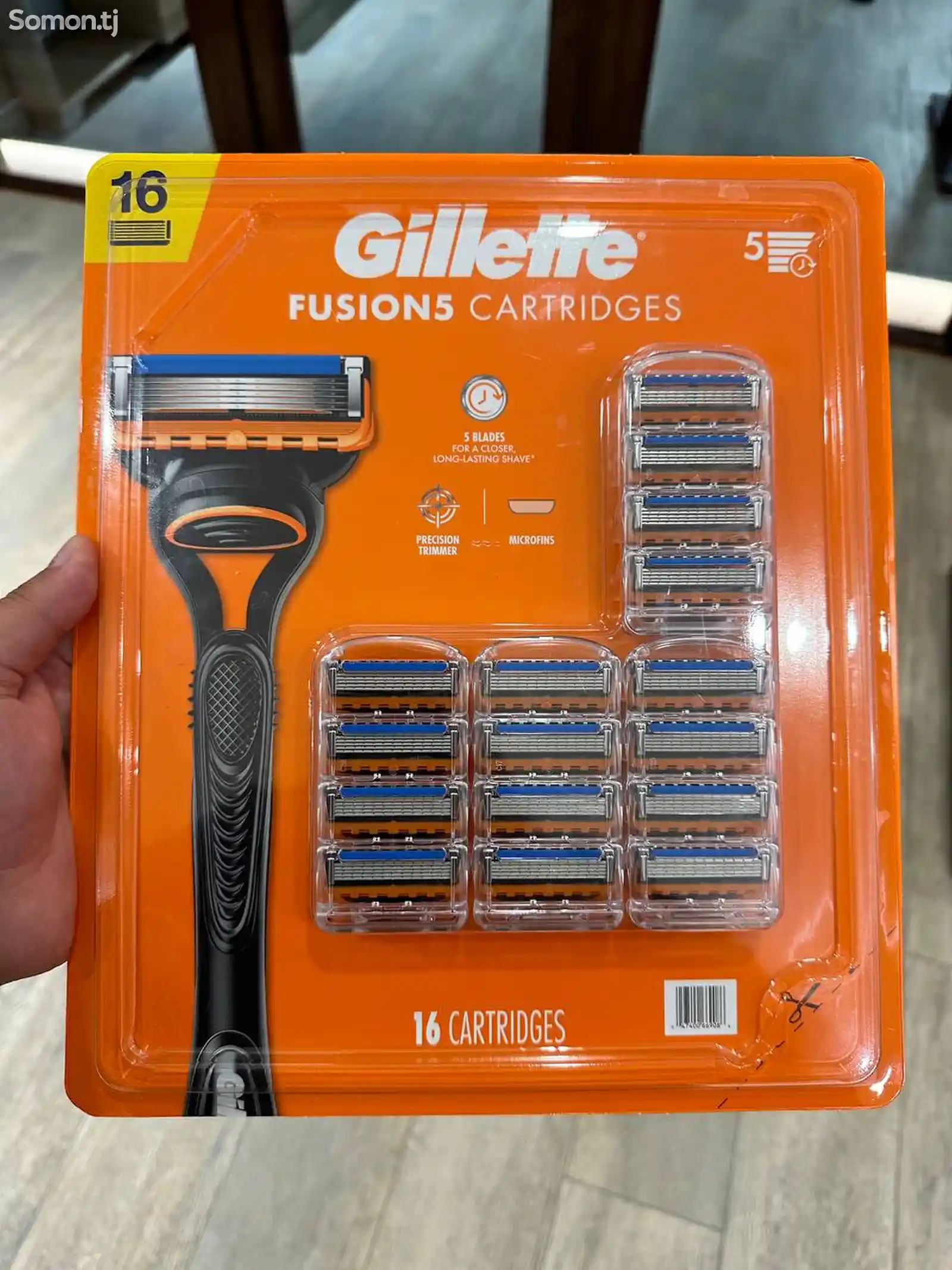 Оригинальные лезвия Gillette Fusion5, 16 картриджей, США-6