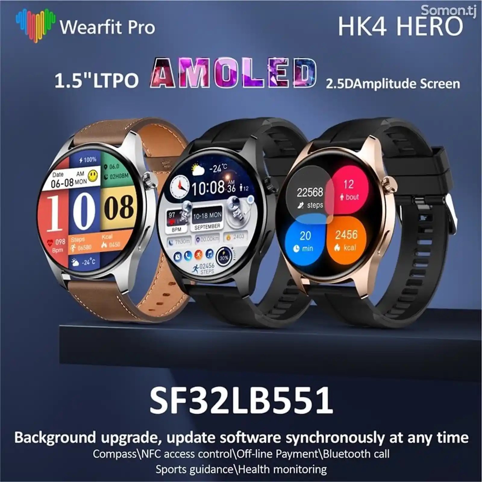 Смарт часы HK4 Hero Amoled Dysplay-2