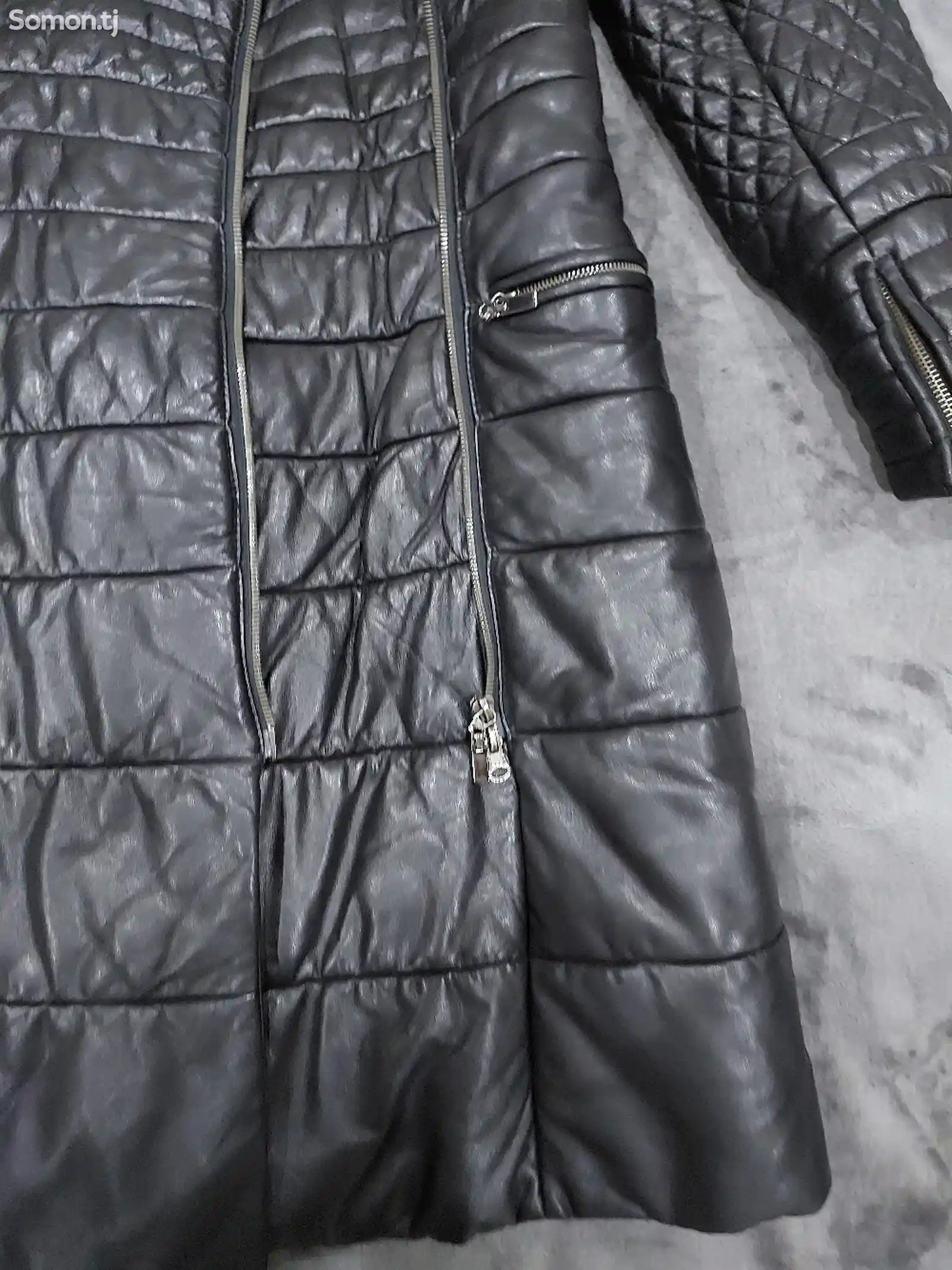 Кожаное пальто с подкладом-2