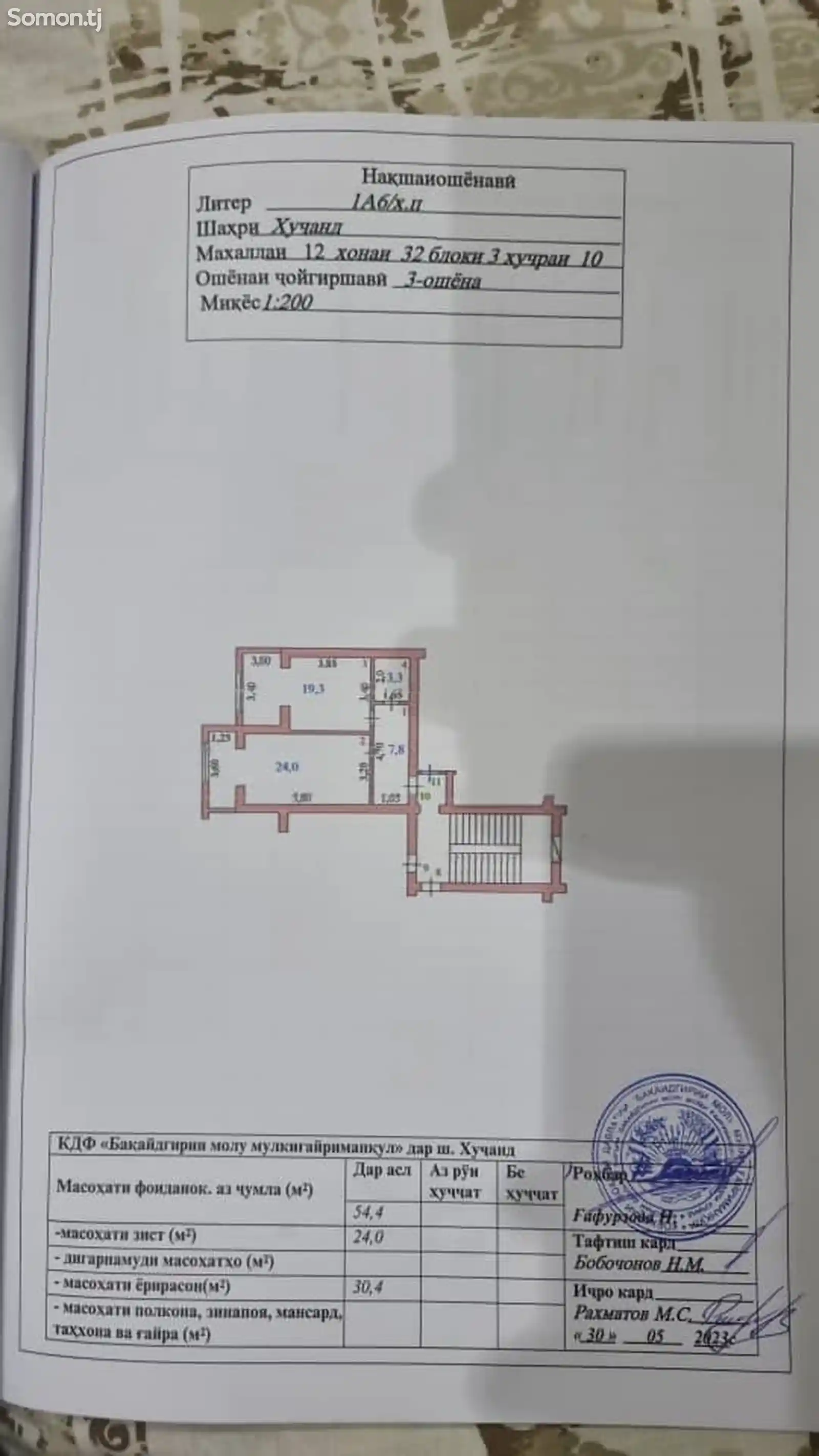 2-комн. квартира, 3 этаж, 55 м², 12мкр-8