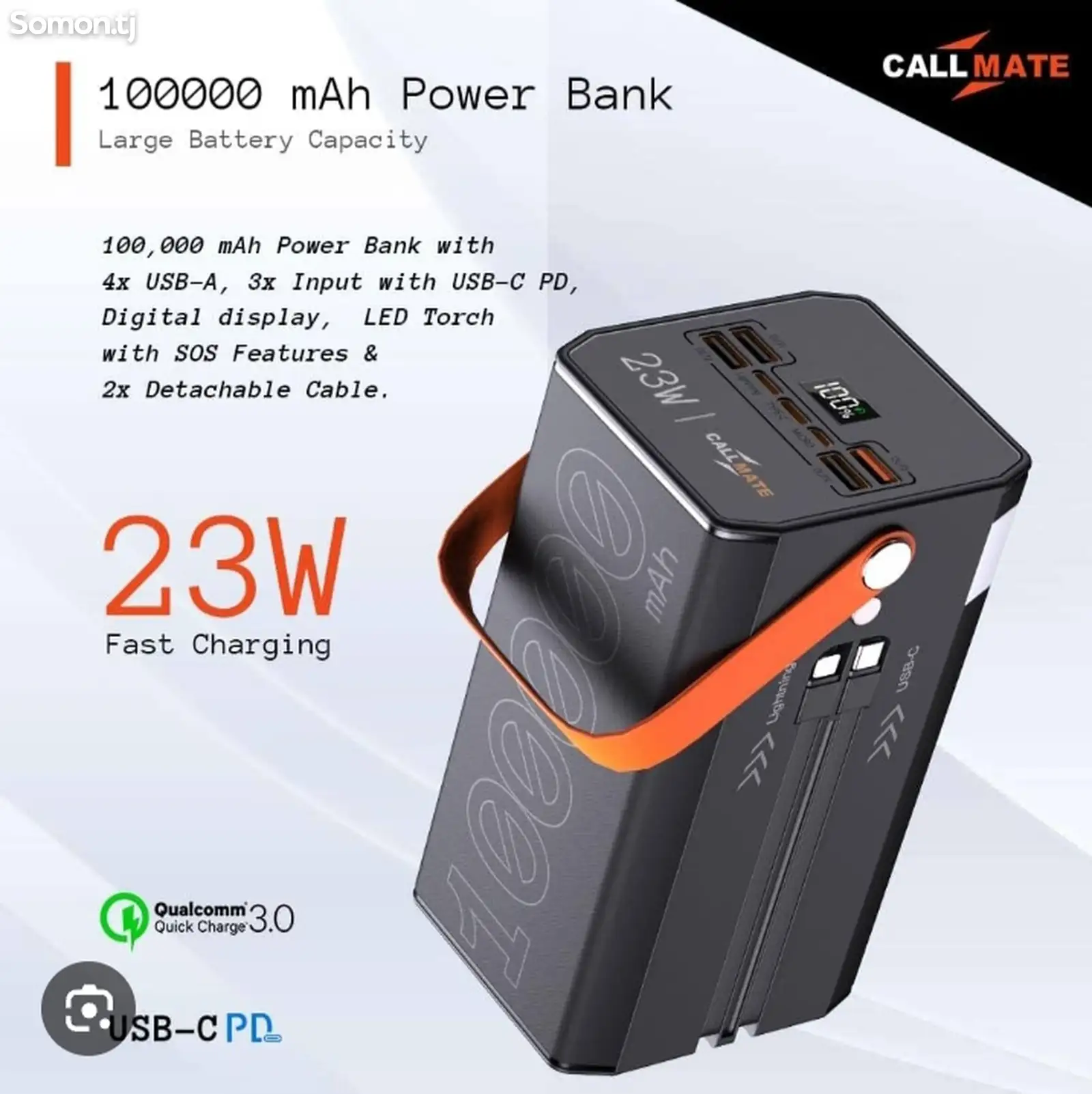 Внешний аккумулятор Power bank 100.000mah-1