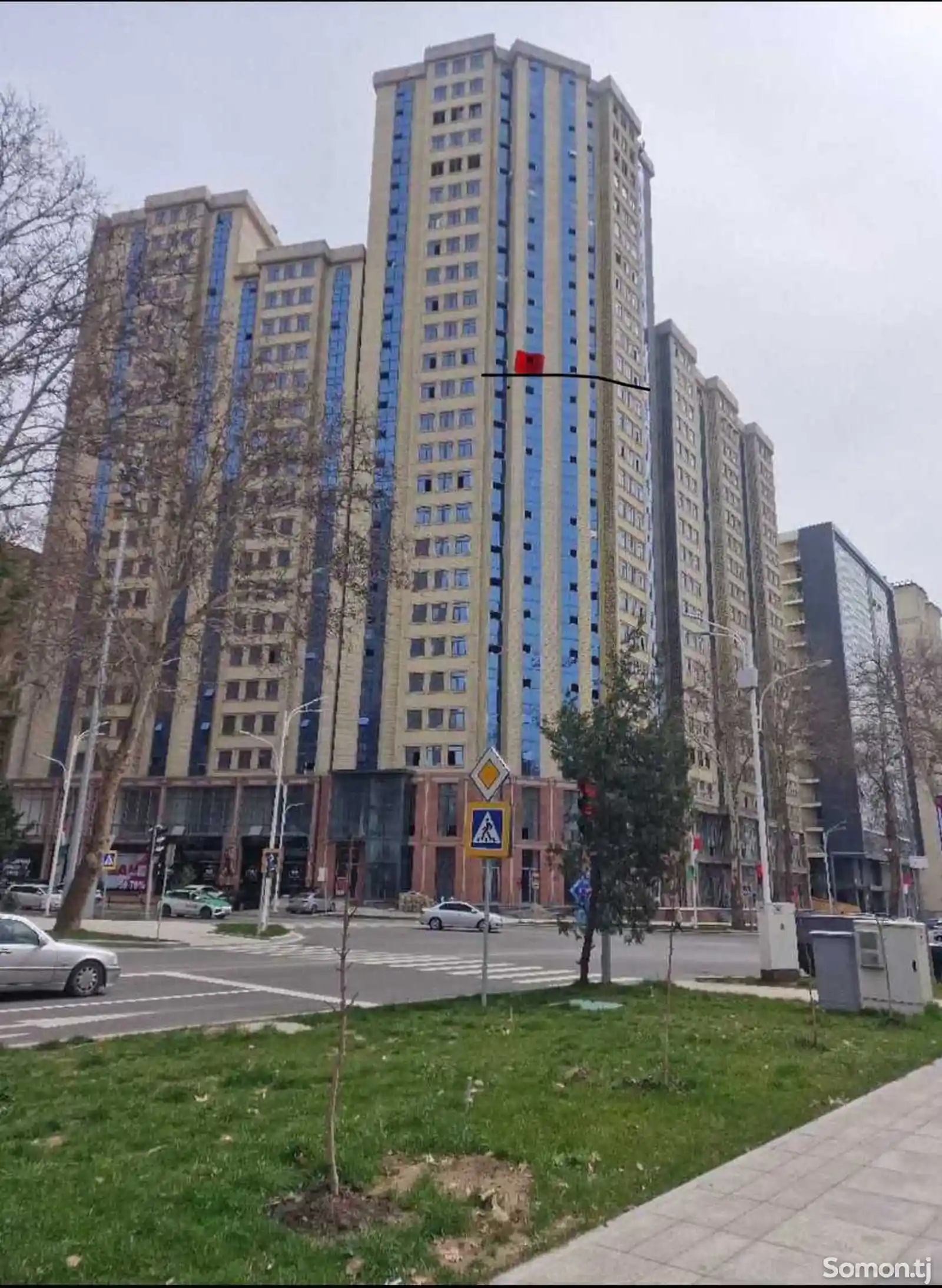 3-комн. квартира, 15 этаж, 91 м², Сомони-1