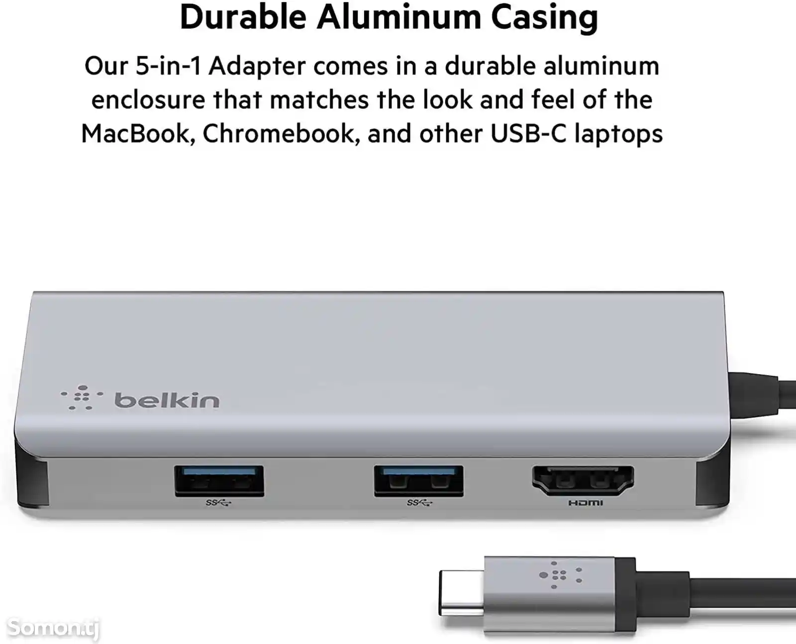 Концентратор Belkin USB C, многопортовая док-станция-адаптер 5 в 1-4
