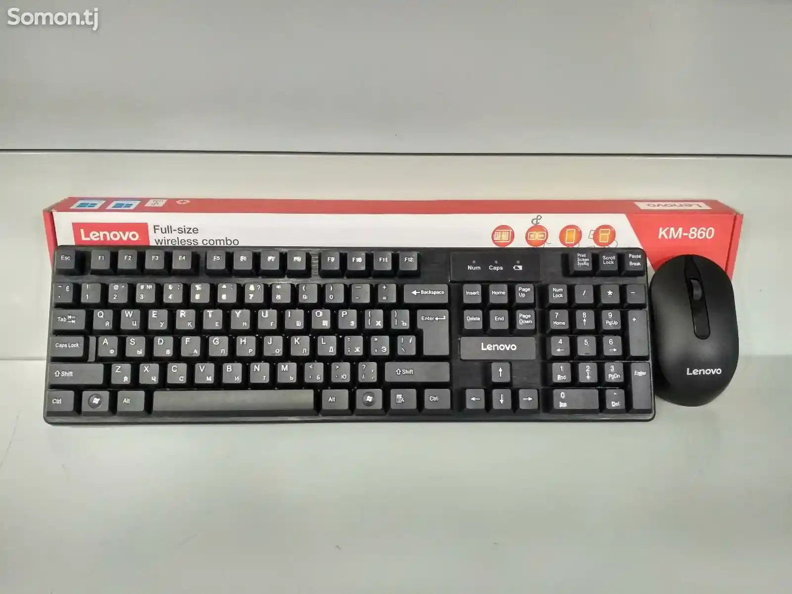 Беспроводная клавиатура и мышка Lenovo KM-860-3