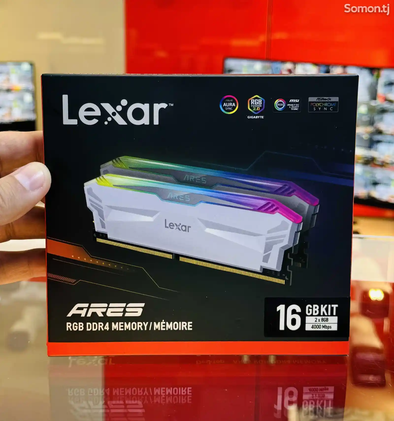 Оперативная память Lexar 16GB 2x8GB ARES RGB DDR4 RAM 4000MT для ПК-1