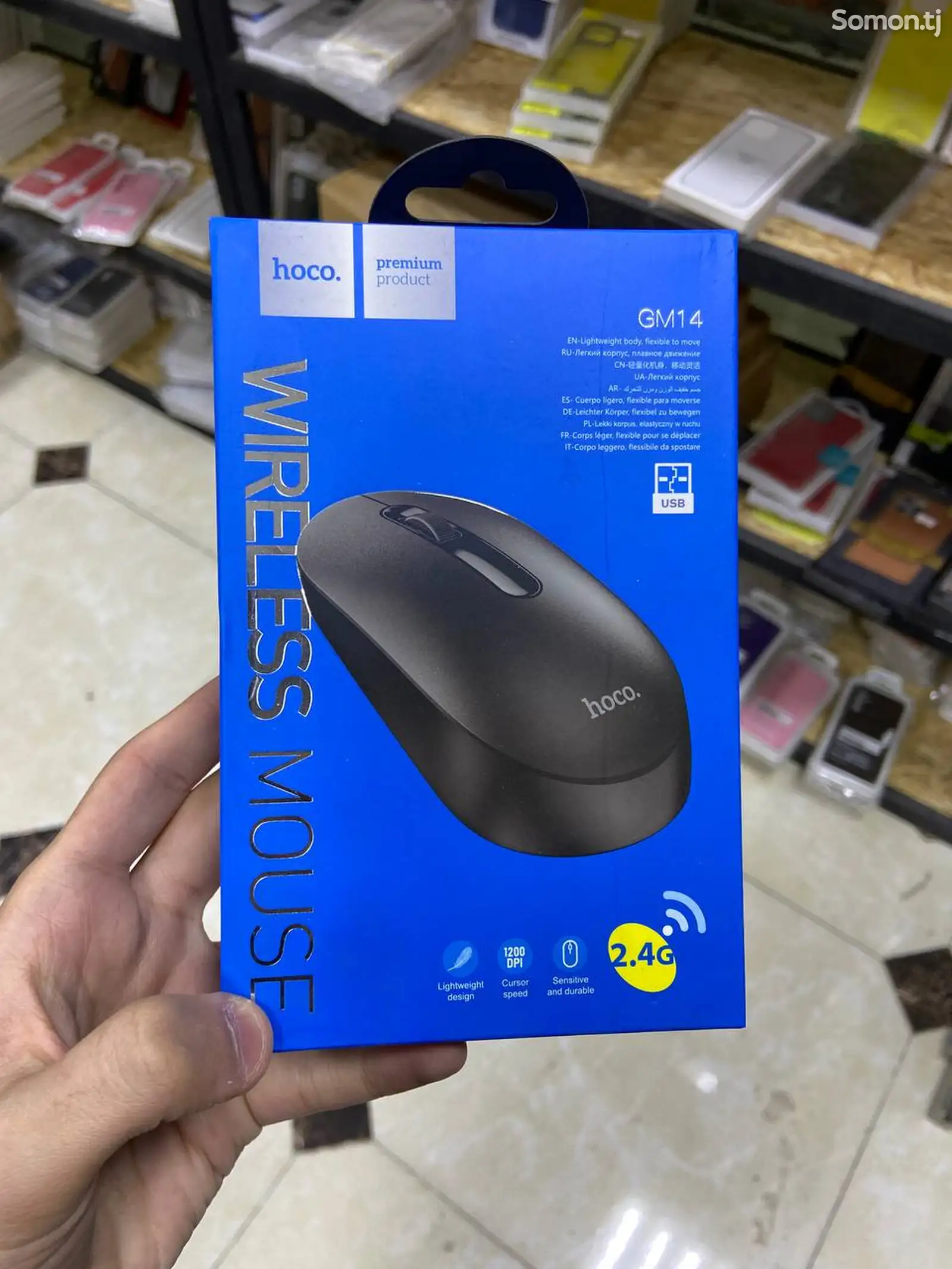 Компьютерная мышь Hoco GM14 Platinum 2.4G business wireless mouse Black-1