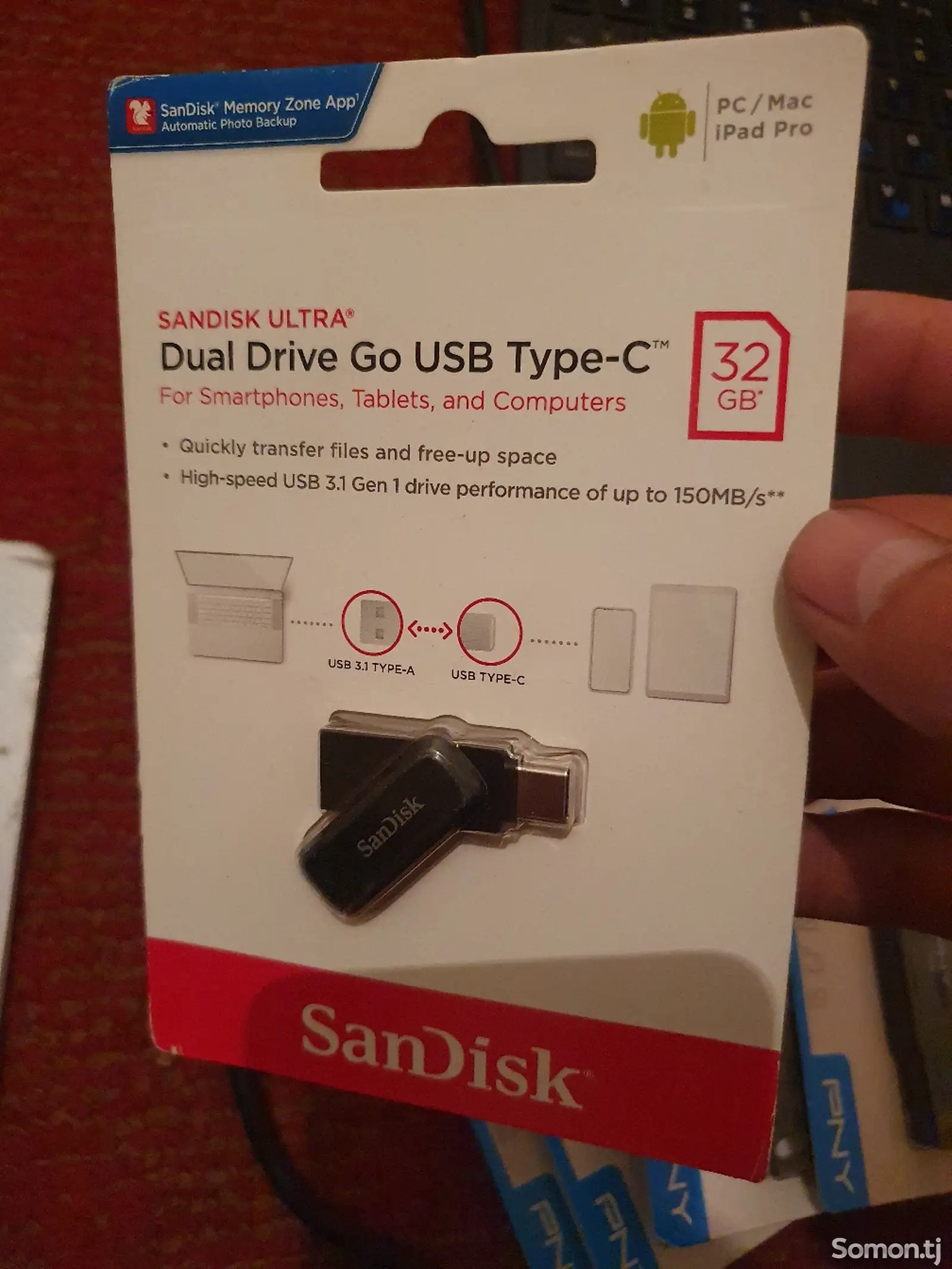 Флешка sandisk ultra dual drive go 32gb-1