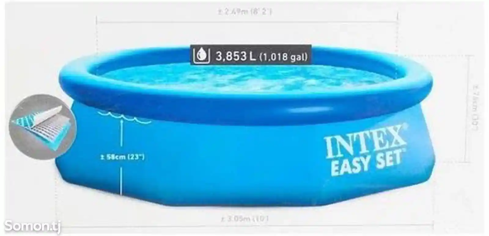 Надувной бассейн INTEX 3.05х76 см-4