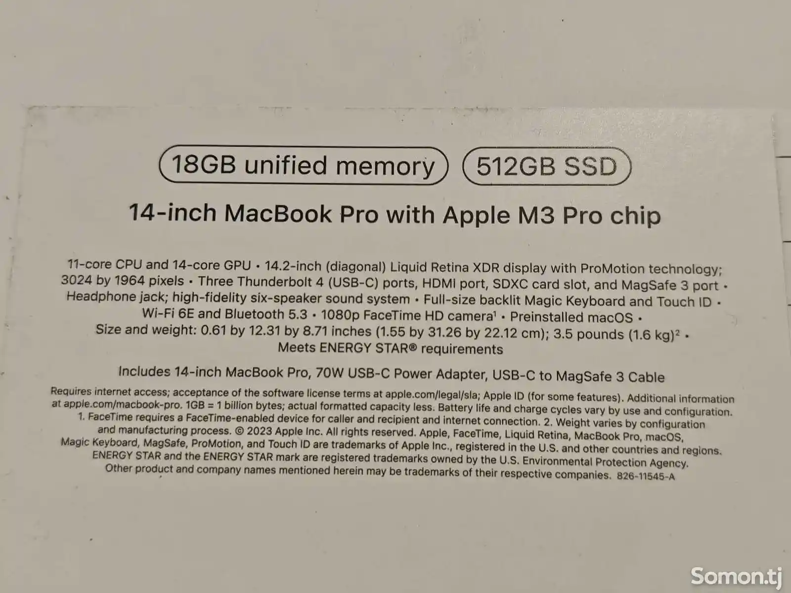 Ноутбук Apple MacBook Pro 14 M3 pro-2