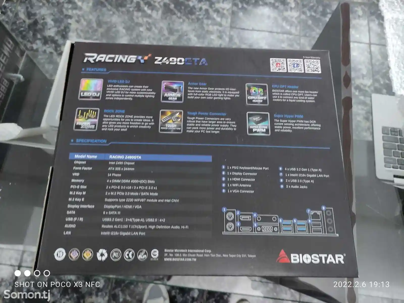 Материнская Плата Biostar Racing Z490-GTA LGA 1200-3