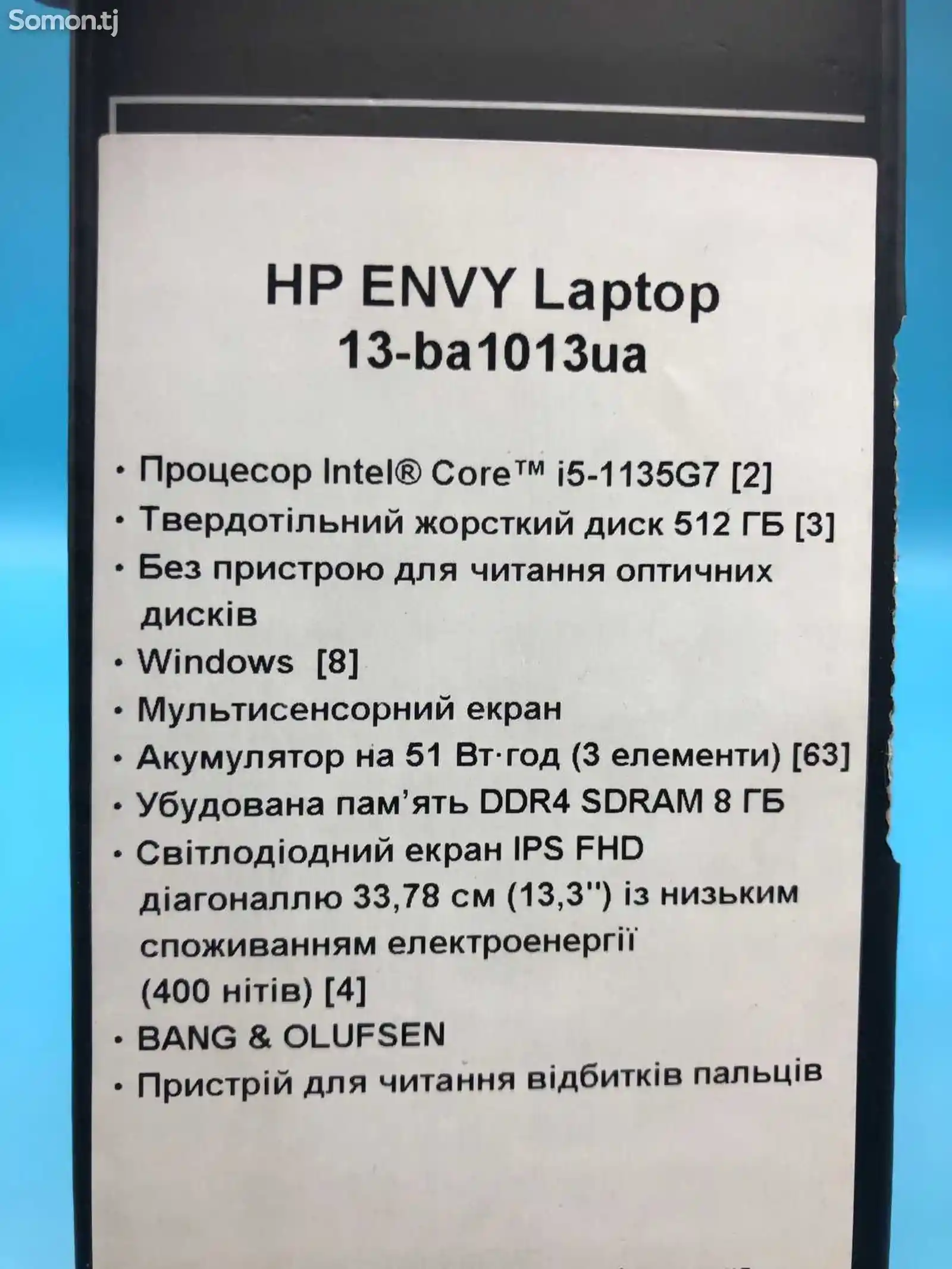 Ноутбук HP ENVY Intel core i5 ram 8gb hdd 512gb-8