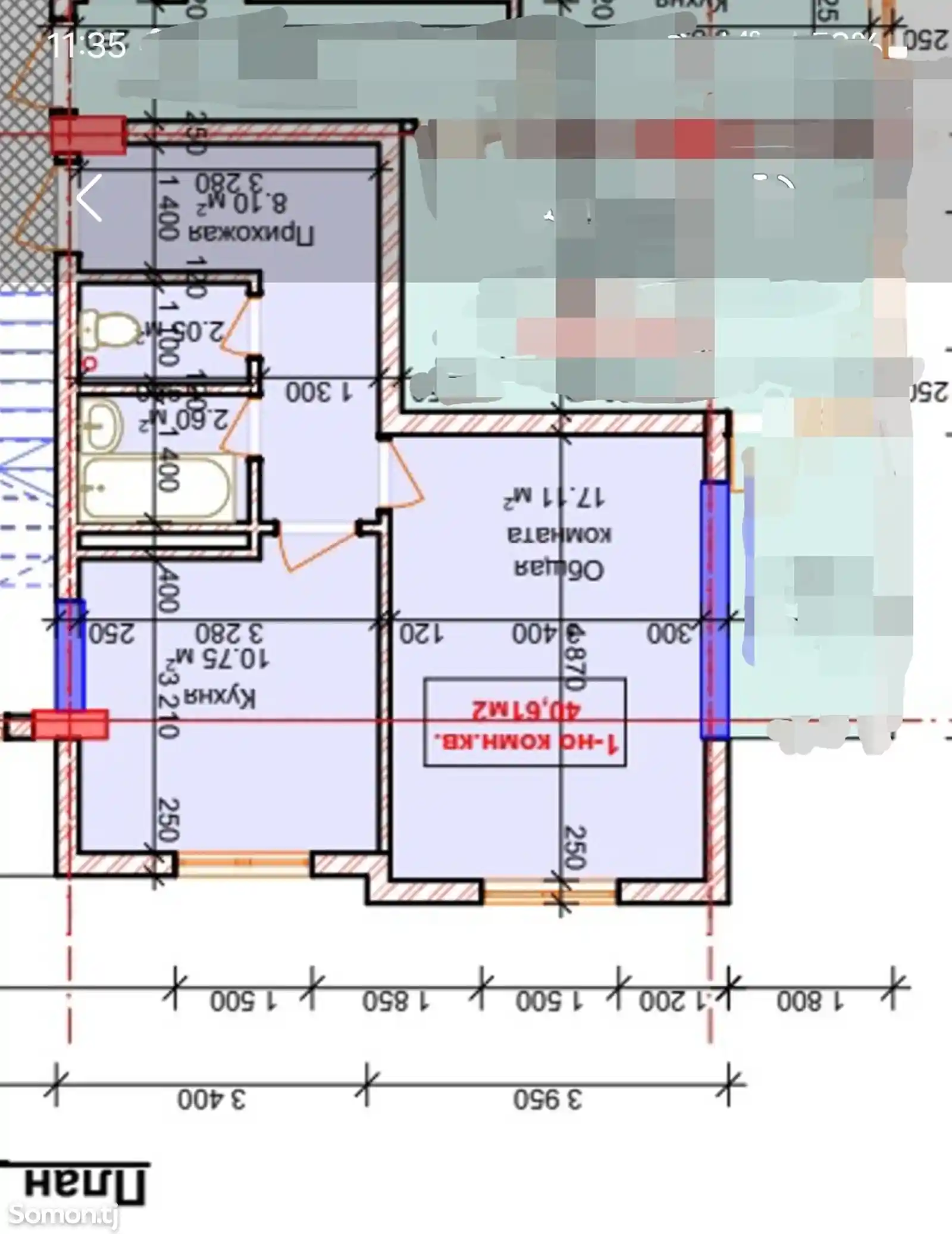 1-комн. квартира, 2 этаж, 40 м², 14 мкр-3