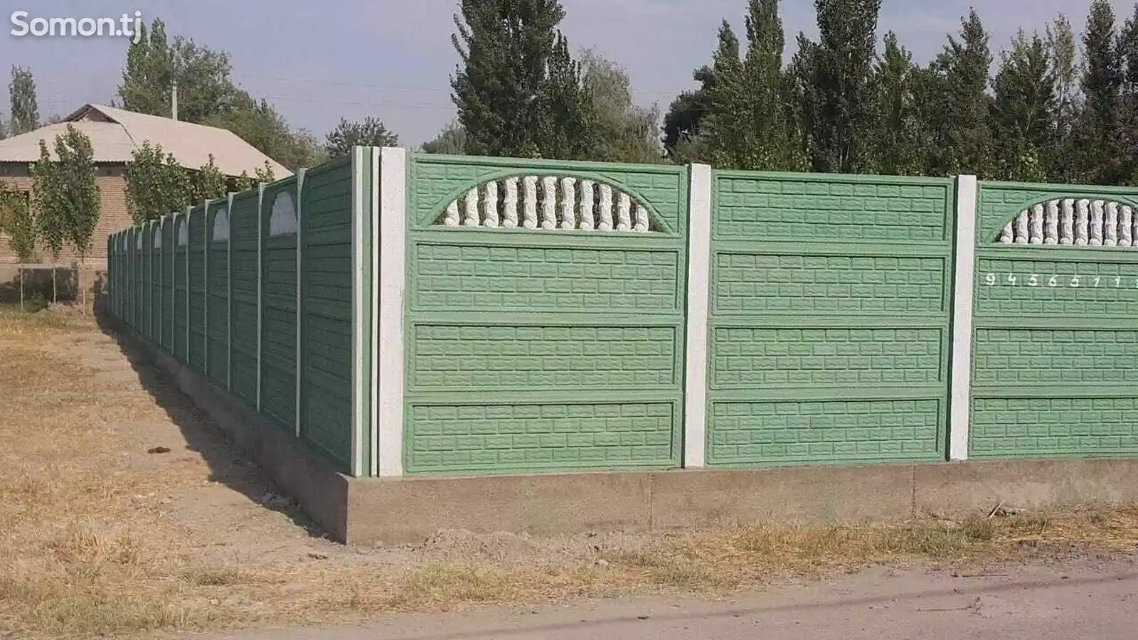 Декоративный забор из бетона-3