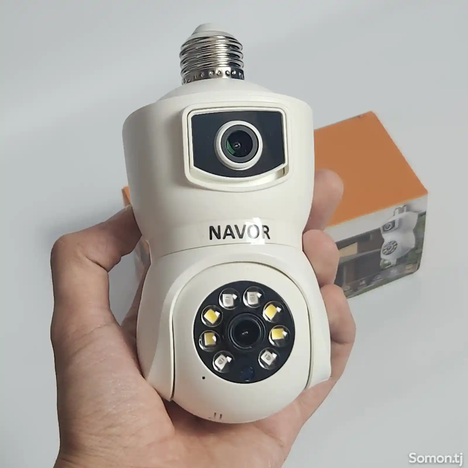 Двухобъективная камера лампочка с цветным ночным изображением-2