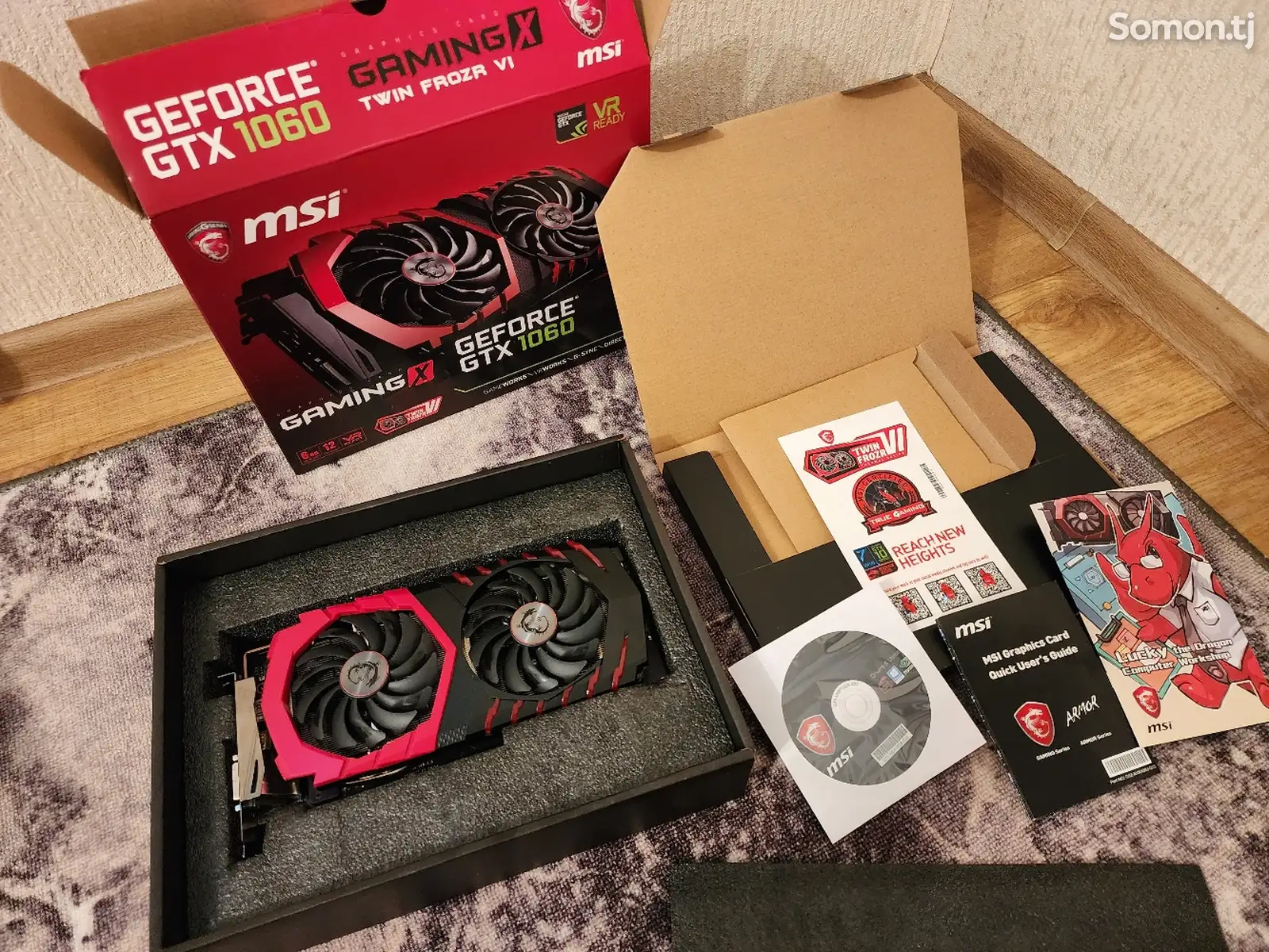 Видеокарта MSI GTX 1060 6G 192 BIT GAMING X OC-1