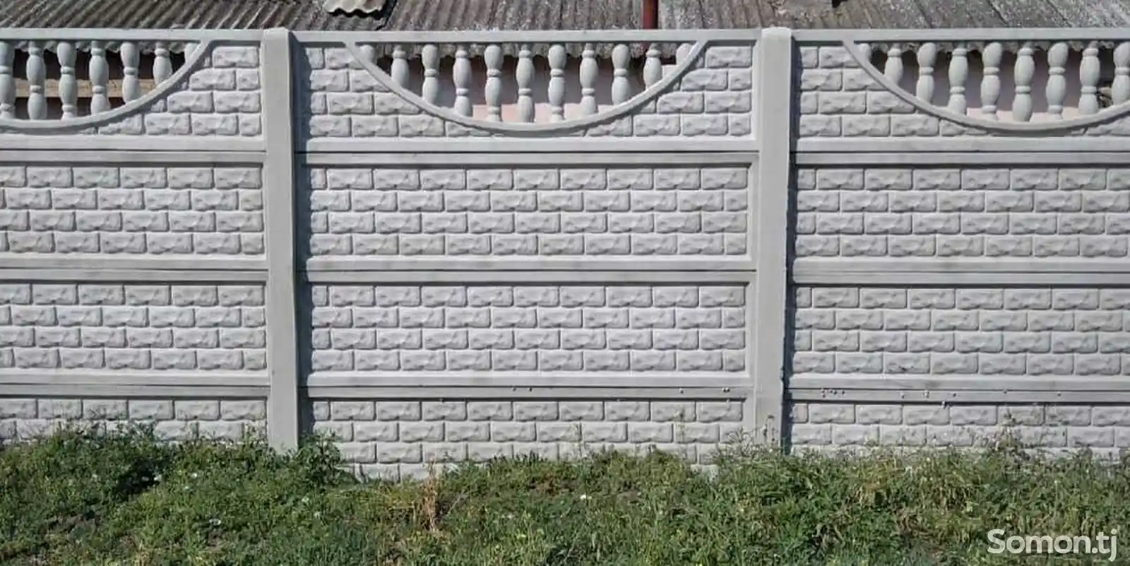Бетонный декоративный забор-1