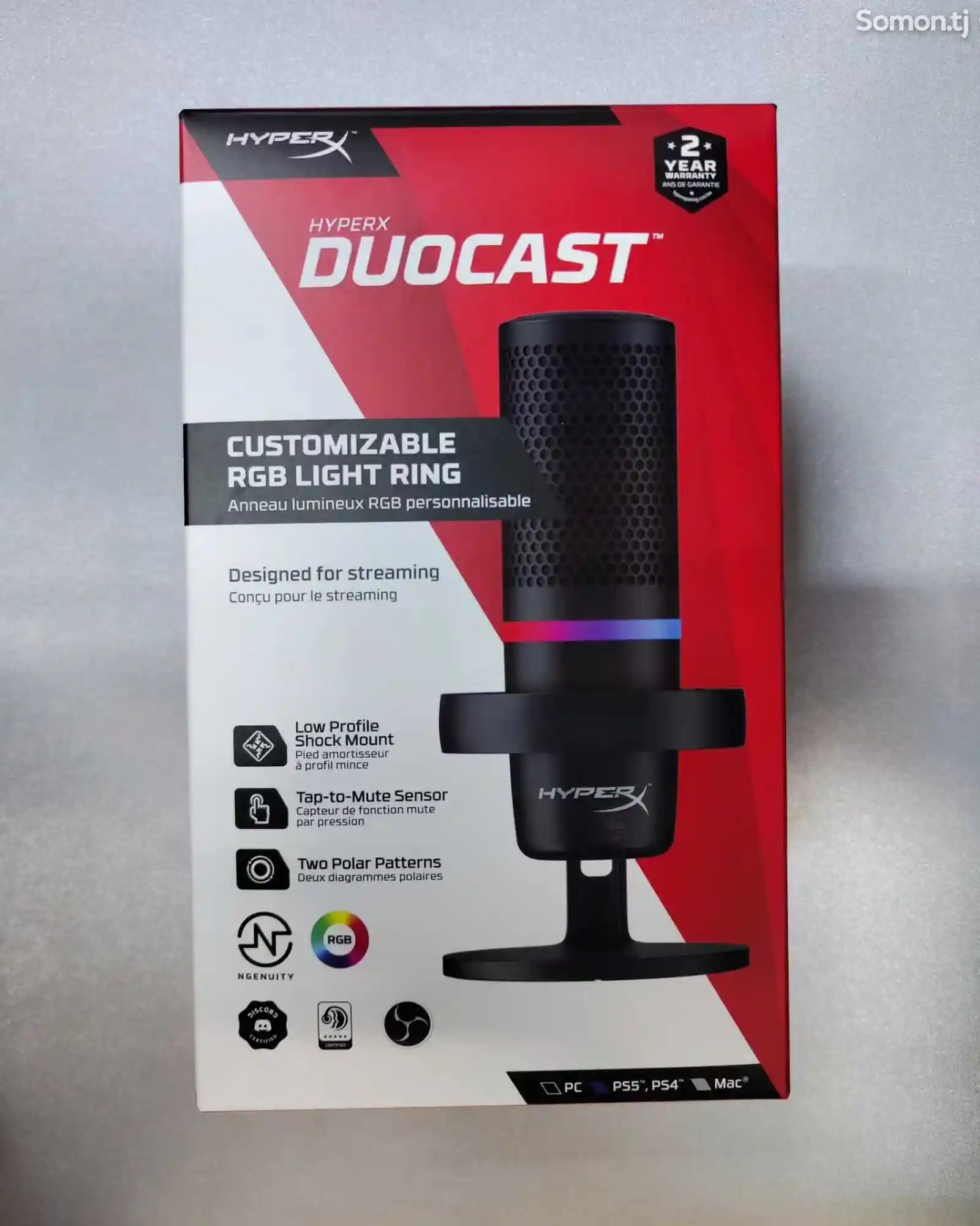 Микрофон HyperX DuoCast RGB Black-3