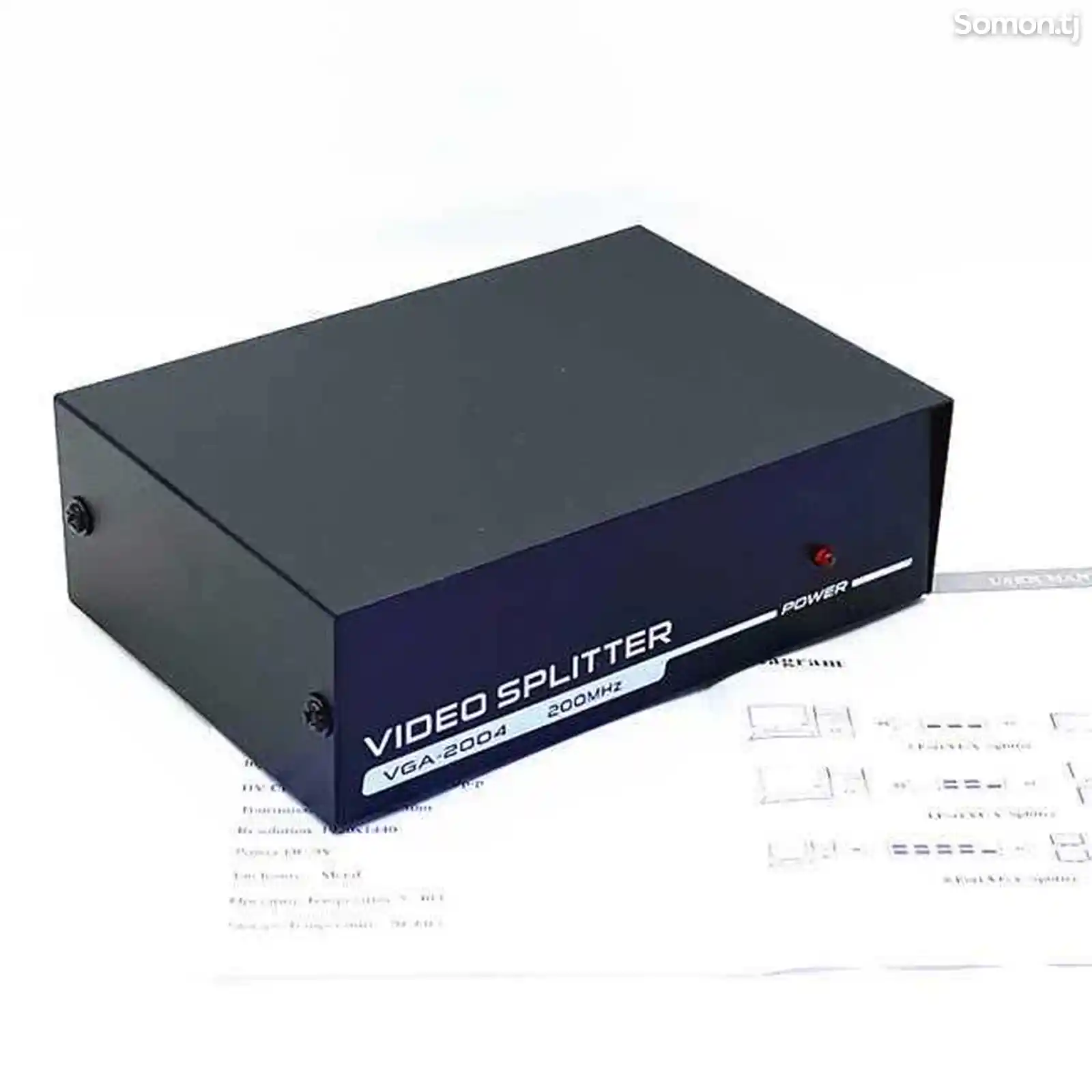 Разветвитель VGA 200 МГц, 4-портовый видеодистрибьютор с 1 вход на 4 выхода-5