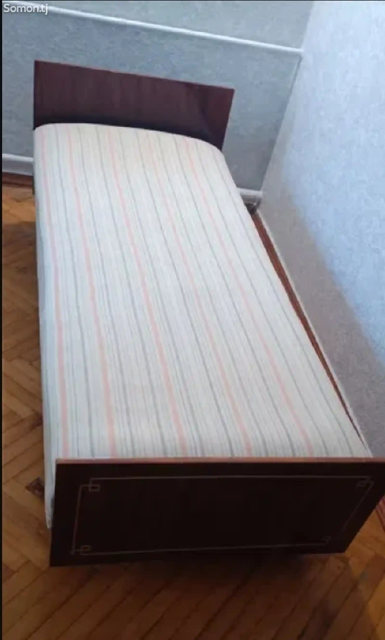Односпальная кровать с матрацем, СССР, разборная-1