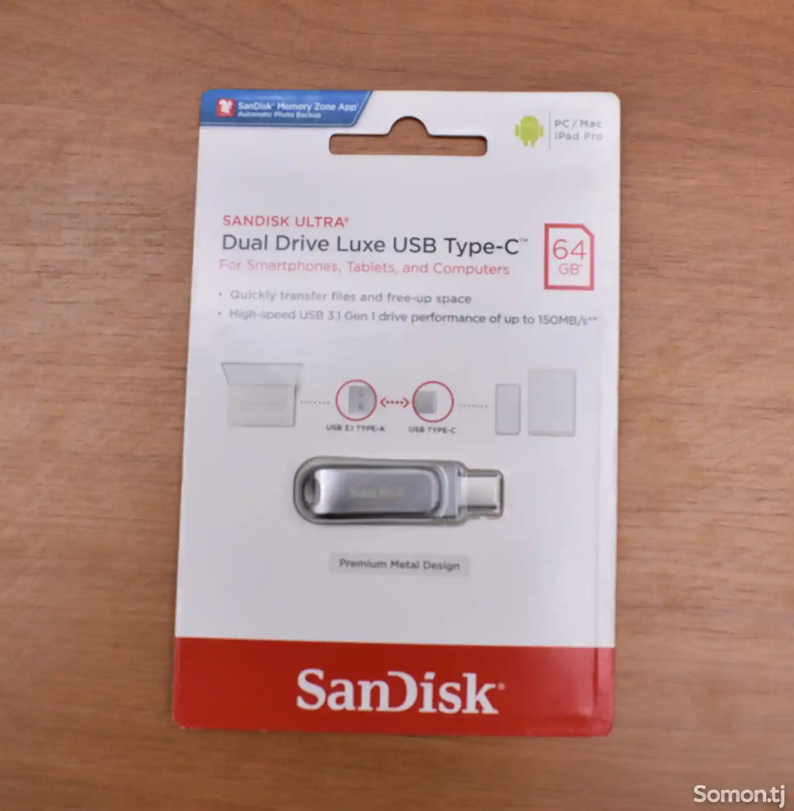 Флеш-накопитель SanDisk 64Gb Dual Drive Luxe USB Type-C-1