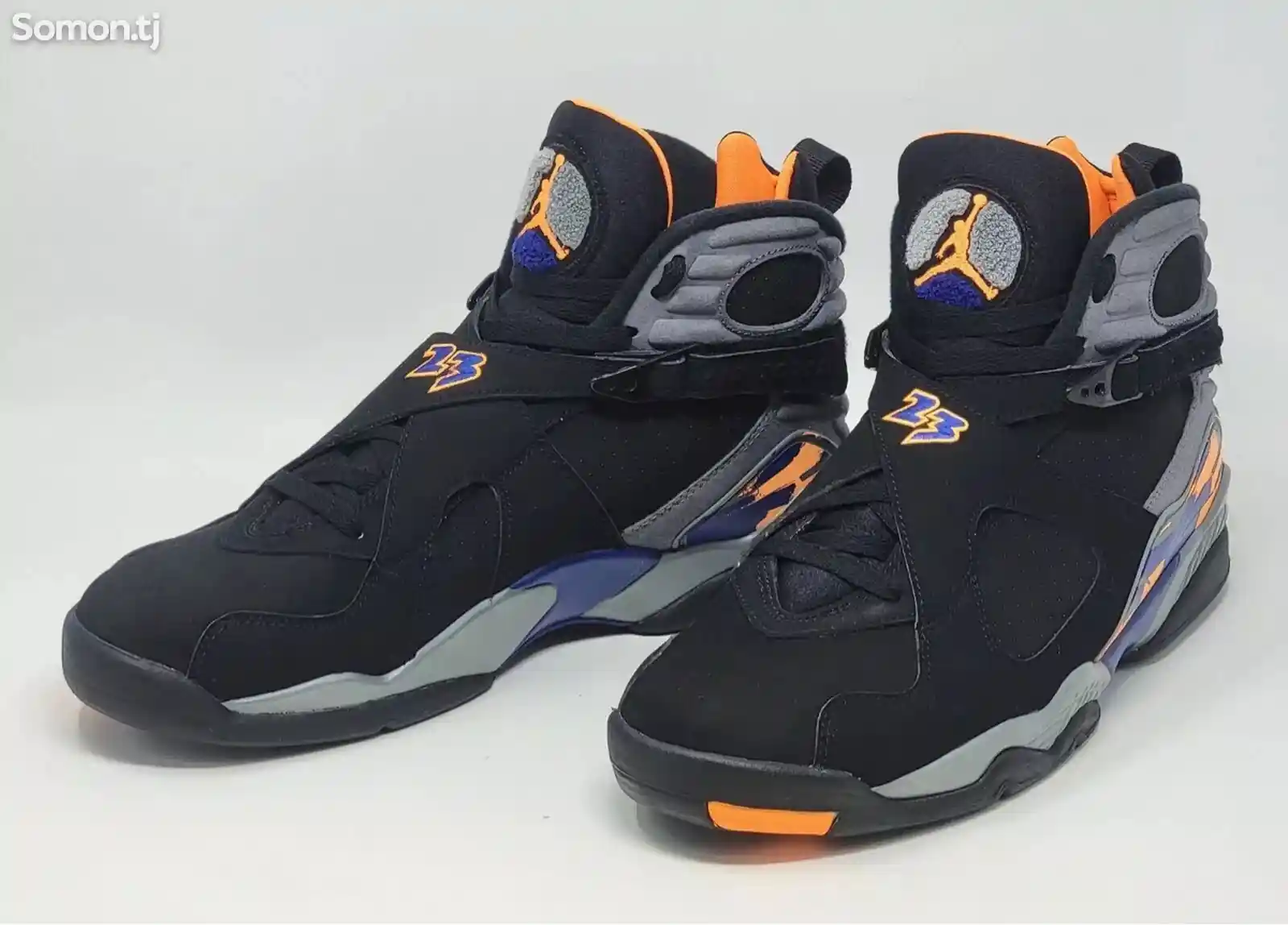 Кроссовки Air Jordan VIII 8 Retro Suns Black Deep Royal Orange-2