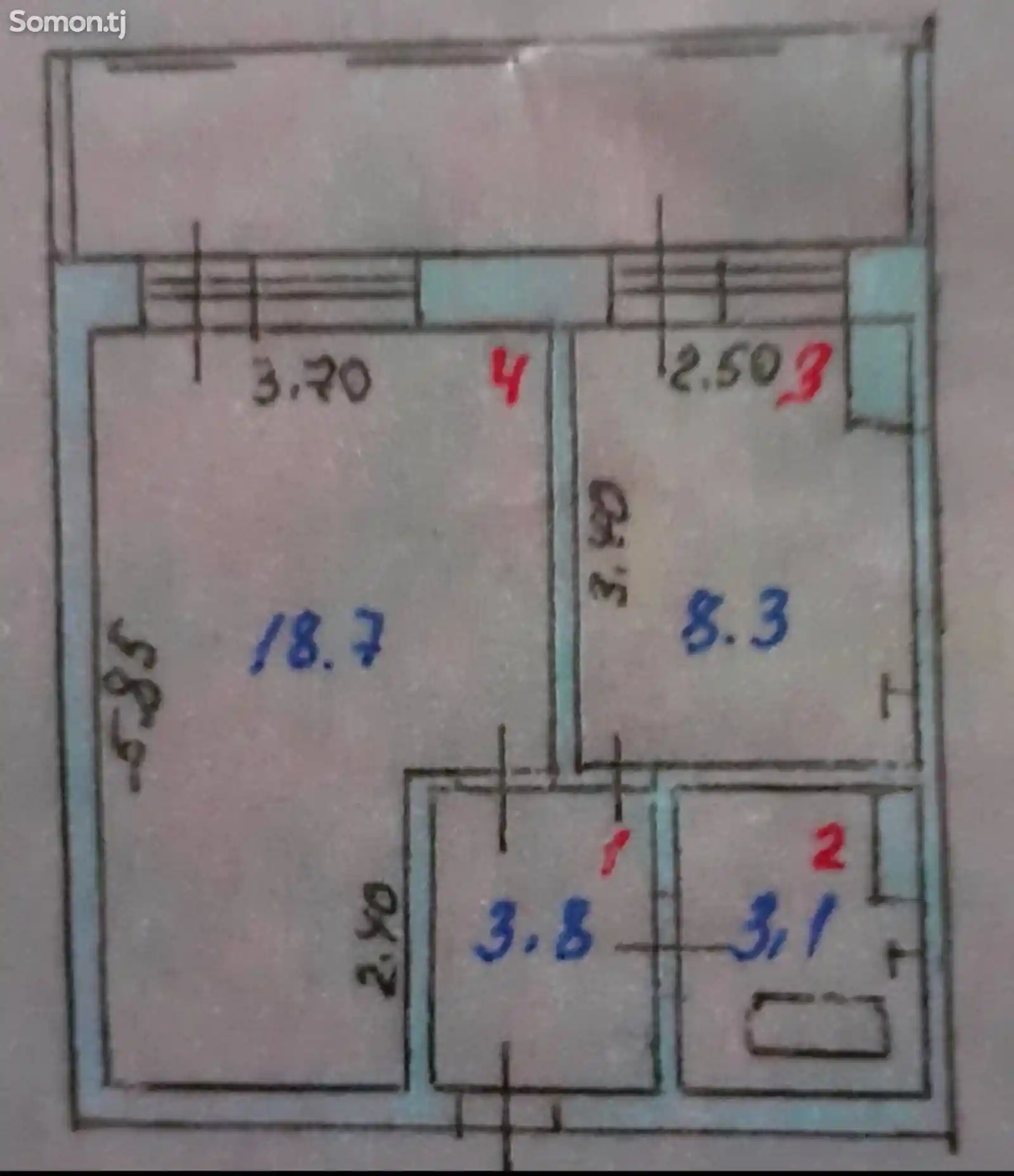 2-комн. квартира, 11 этаж, 40 м², Фирдавси-8