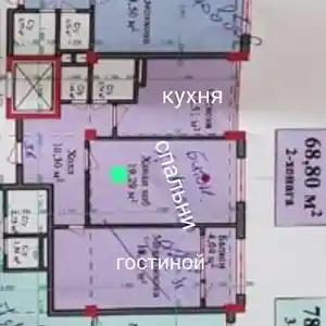 2-комн. квартира, 7 этаж, 68 м², пеши бозори боло