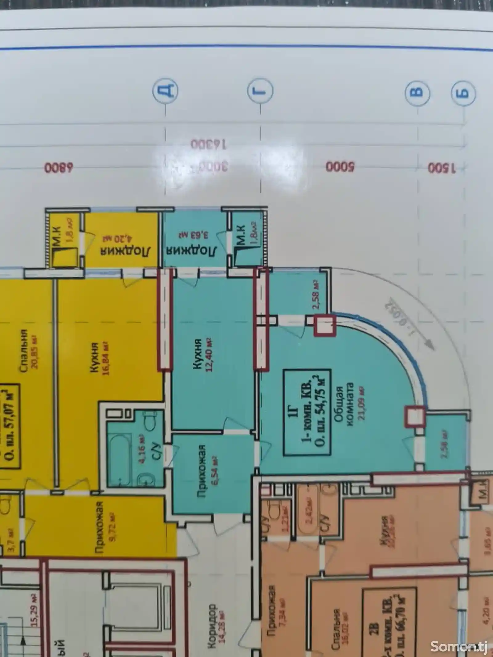 1-комн. квартира, 12 этаж, 55 м², Фирдавси-2